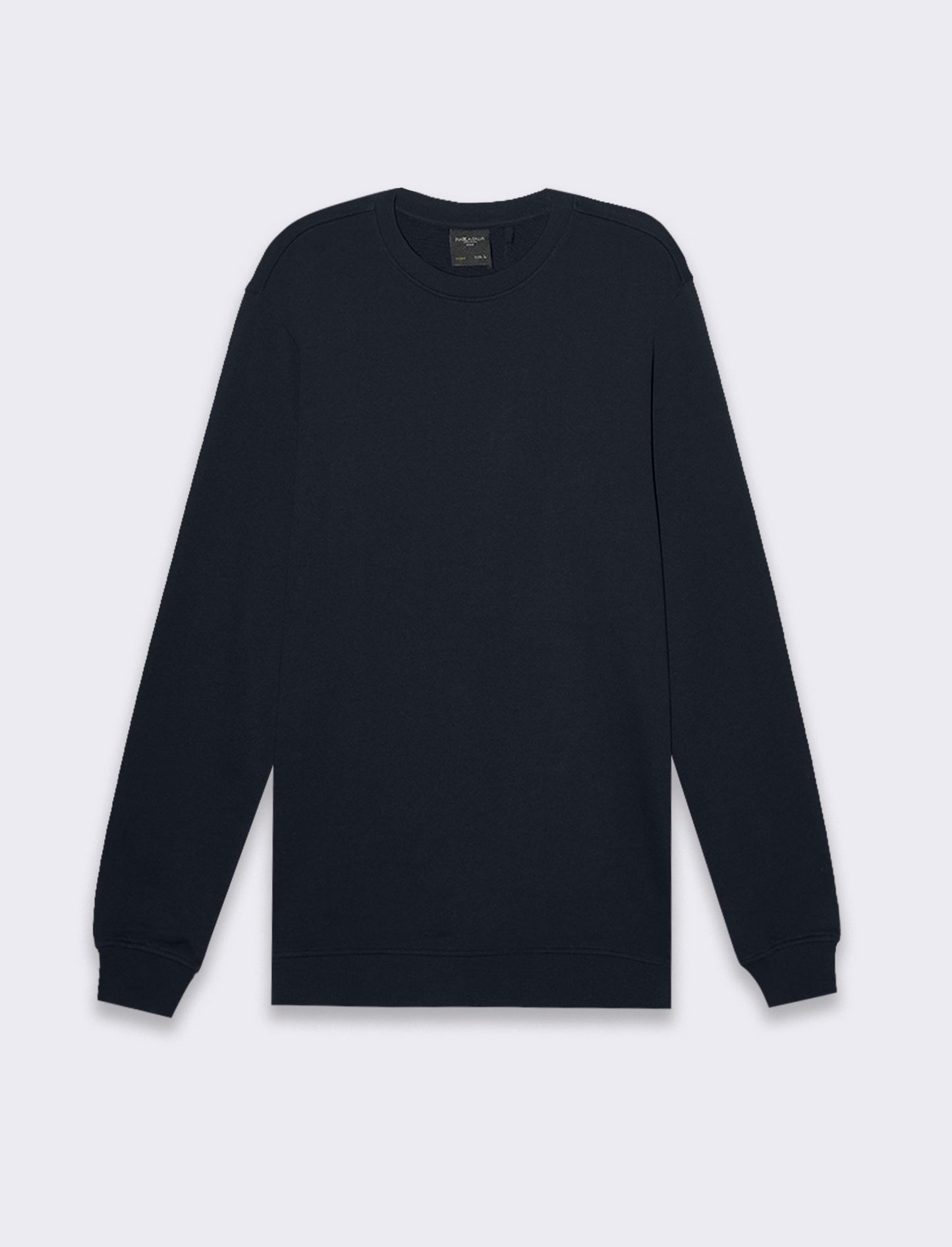 Felpa basic girocollo in cotone da uomo - Blu