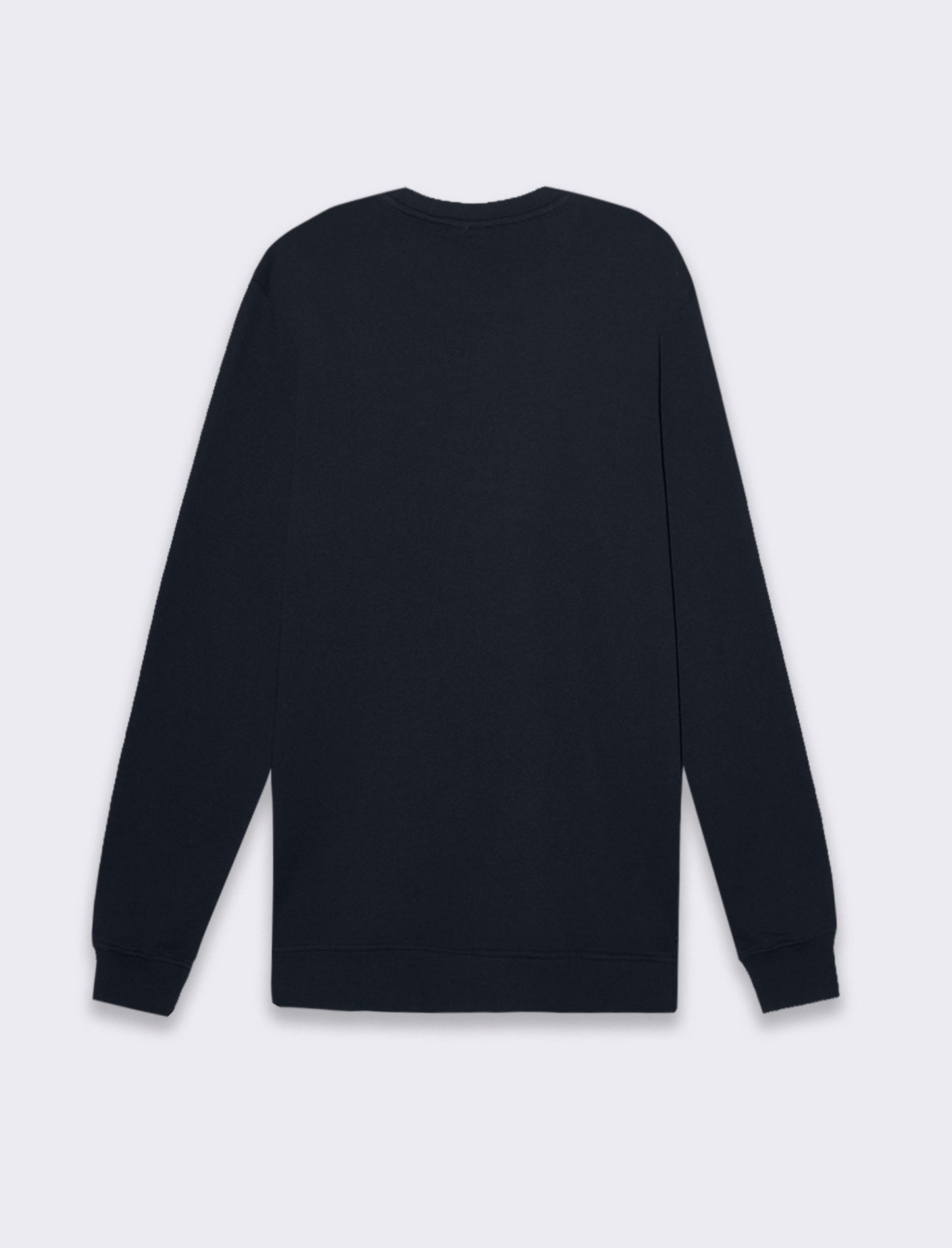 Felpa basic girocollo in cotone da uomo - Blu