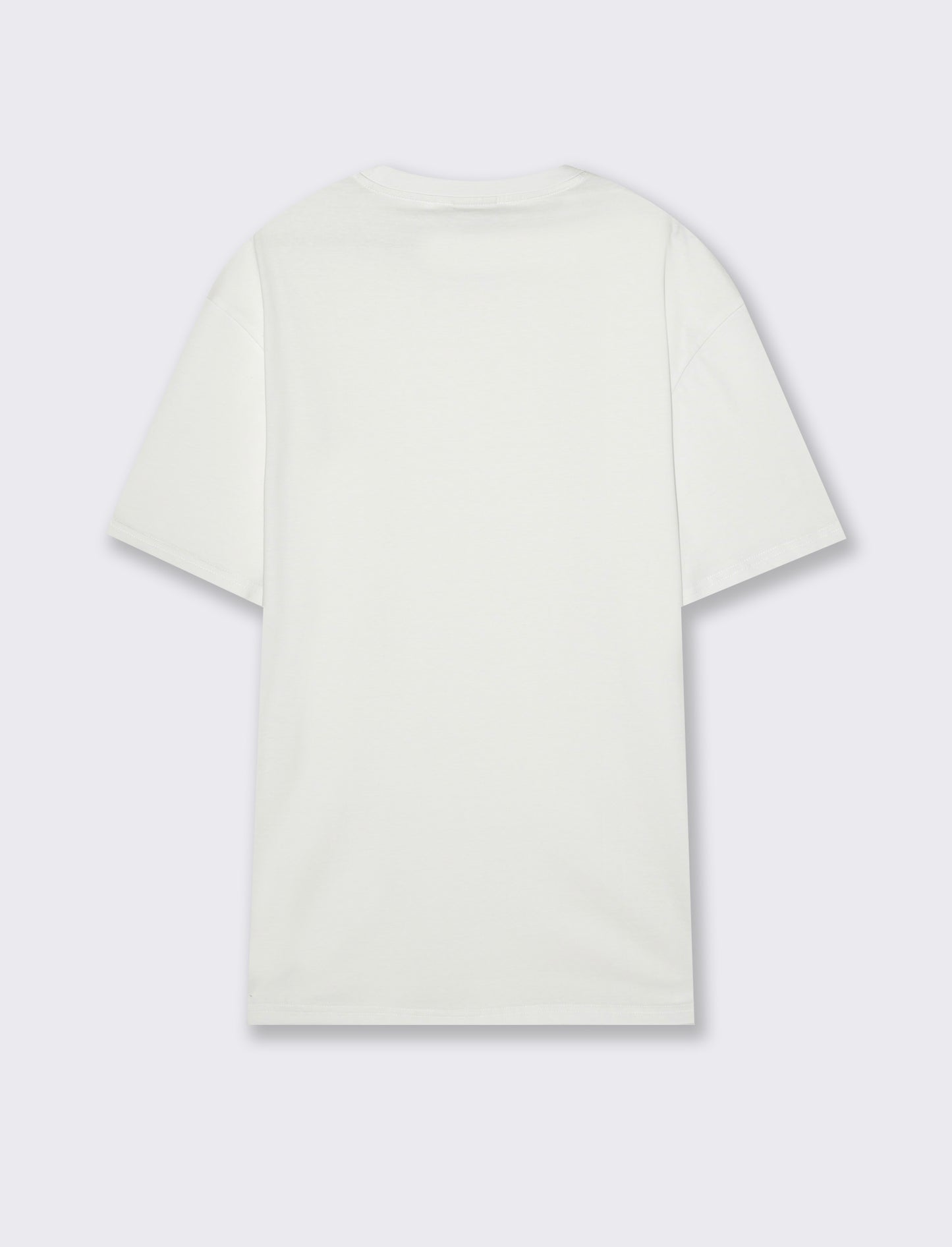 T-shirt basic in cotone boxy fit da uomo - Bianco