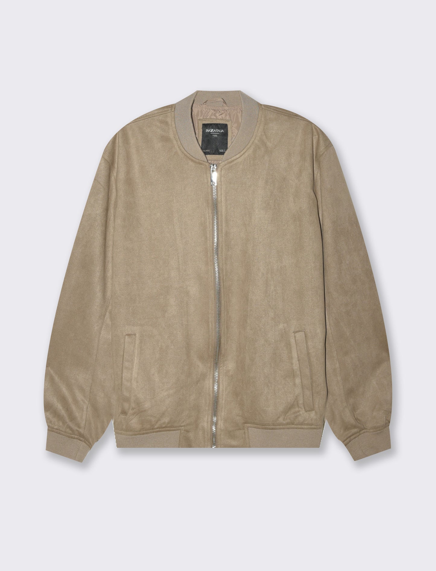 Man's suede effect bomber jacket - Beige