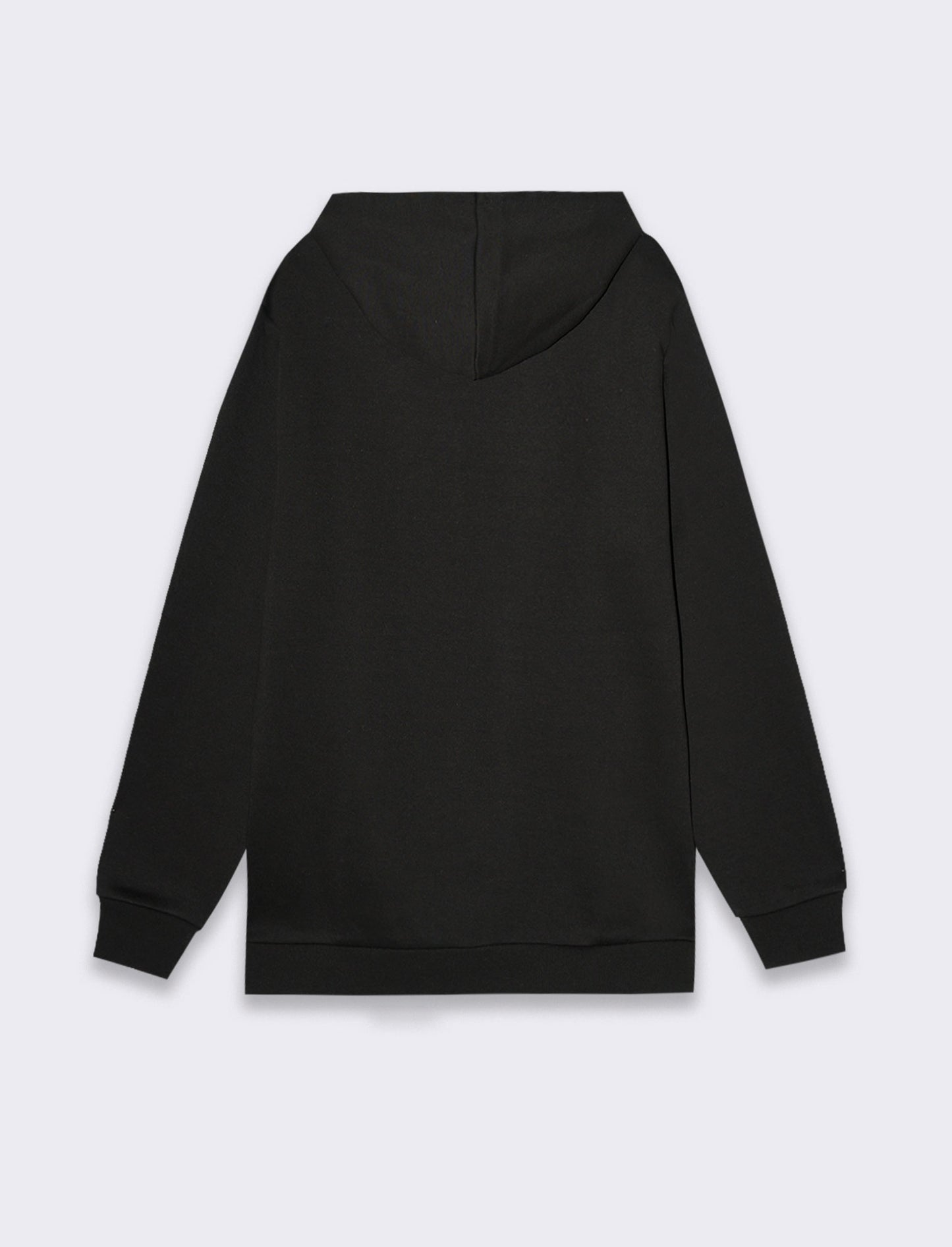 Felpa basic con cappuccio e cerniera da uomo - Nero