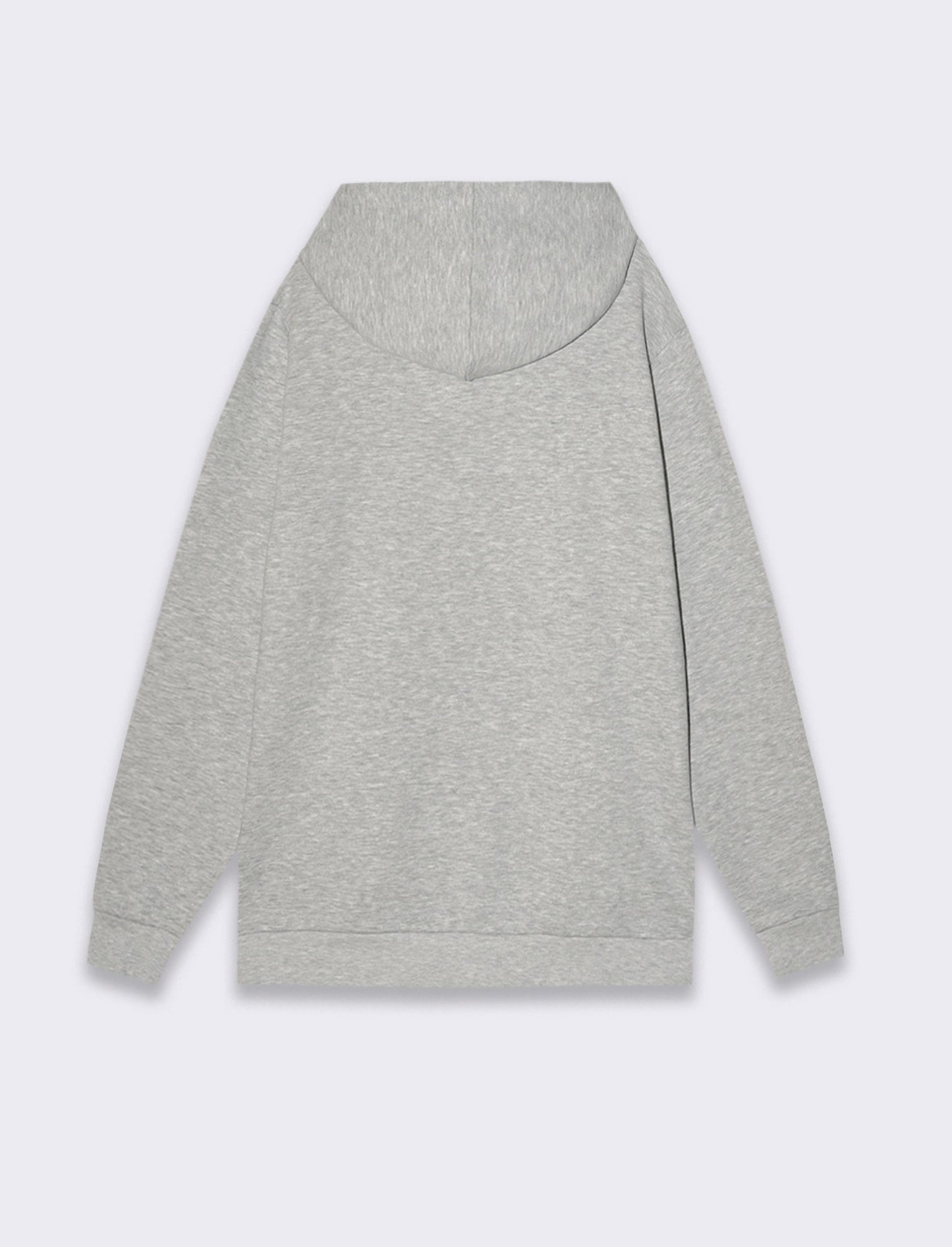 Felpa basic con cappuccio e cerniera da uomo - Grigio mel.