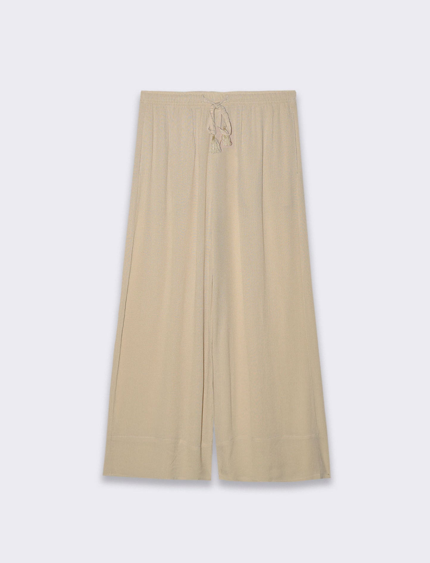Pantalone coulotte da donna - Beige corda