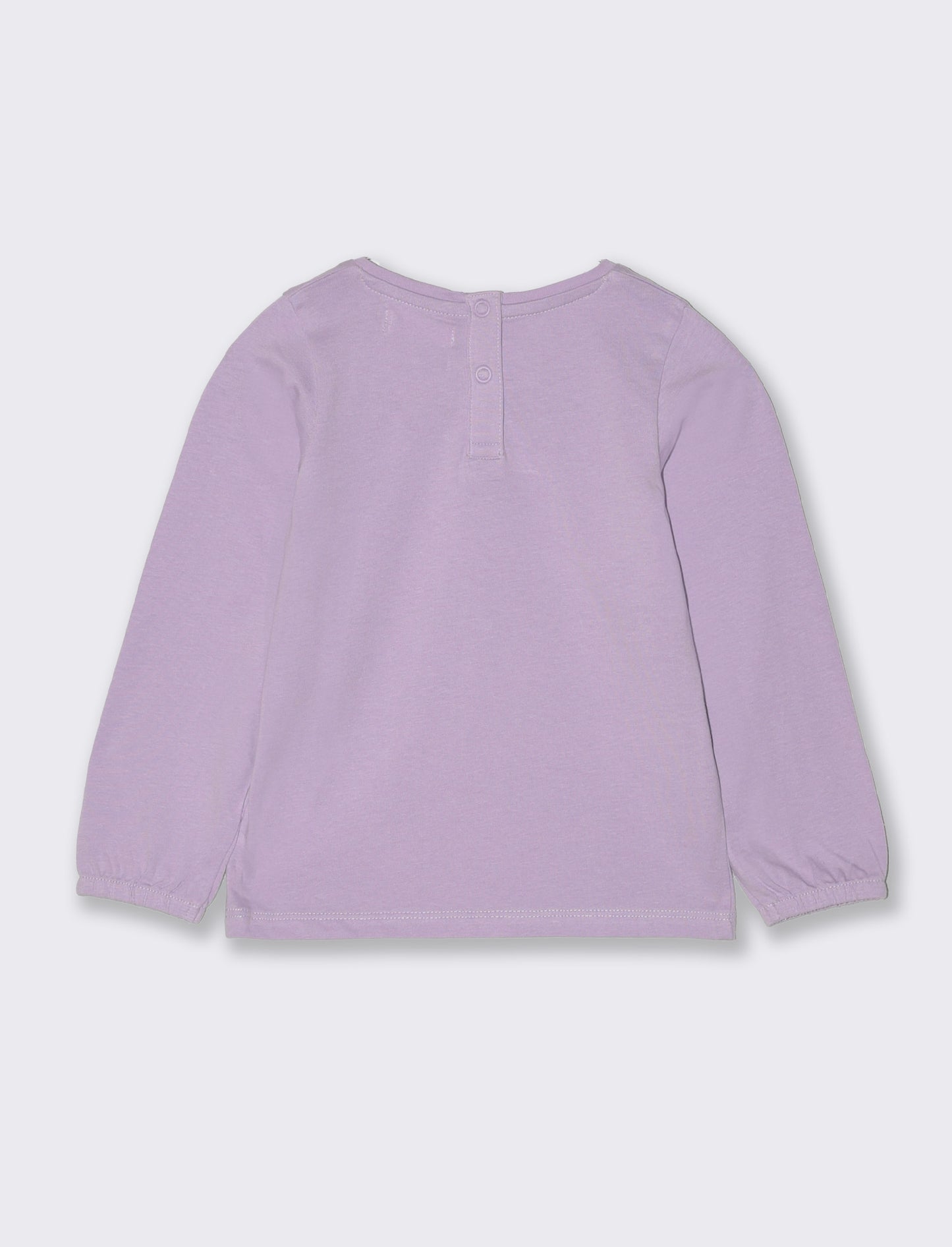 T-shirt con fondo manica elastico da neonata - Lilla