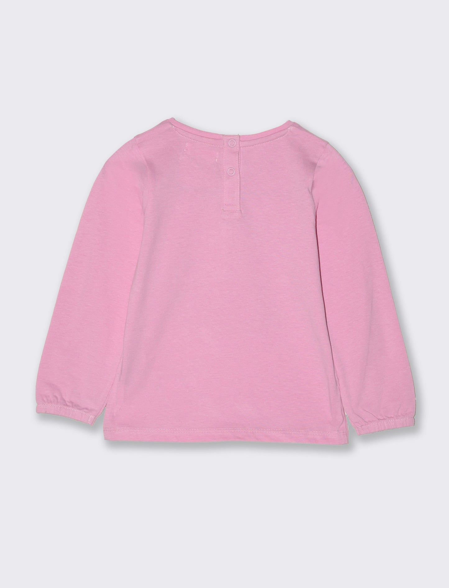 T-shirt con fondo manica elastico da neonata - Rosa