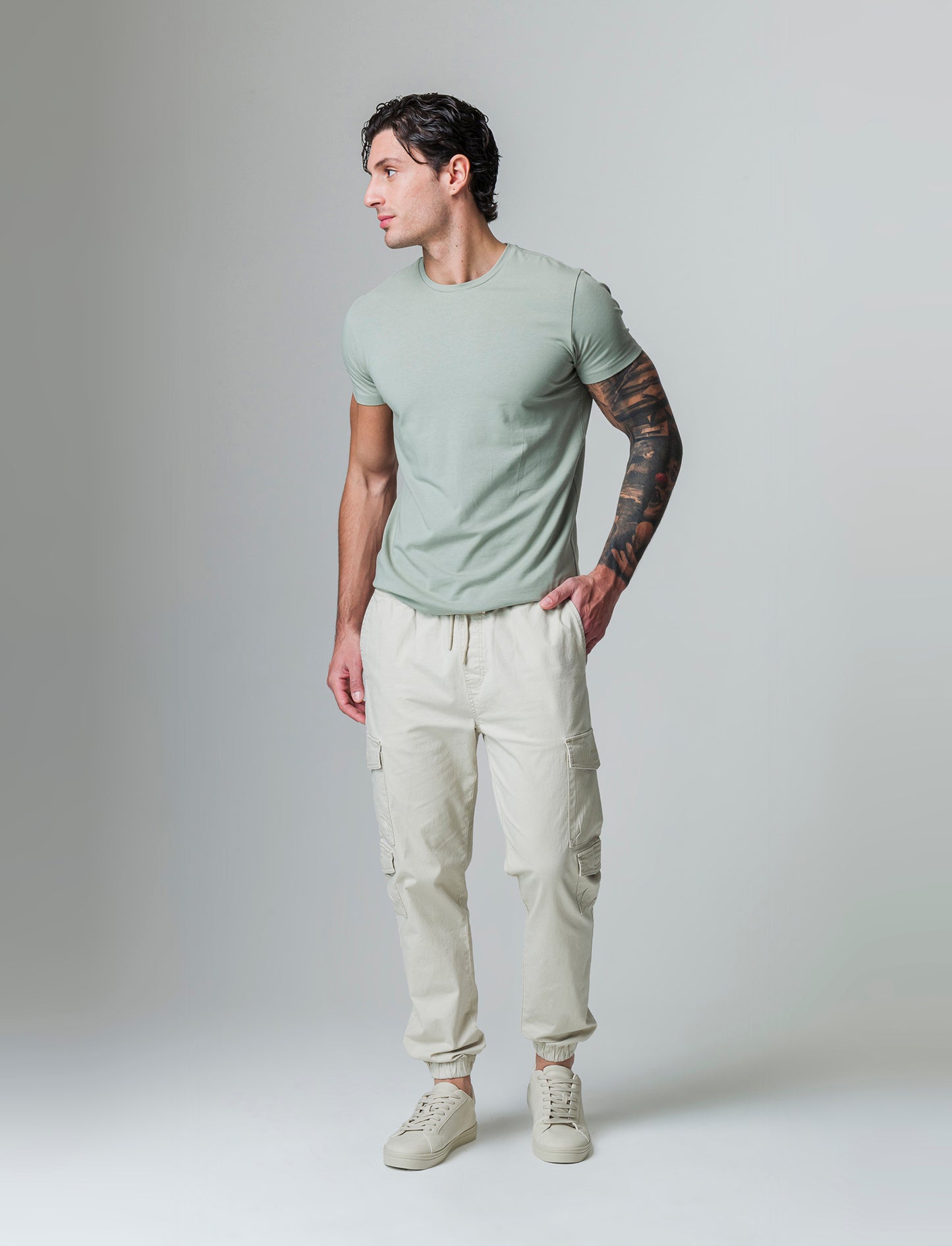 Man's rip stop cargo pants - Beige