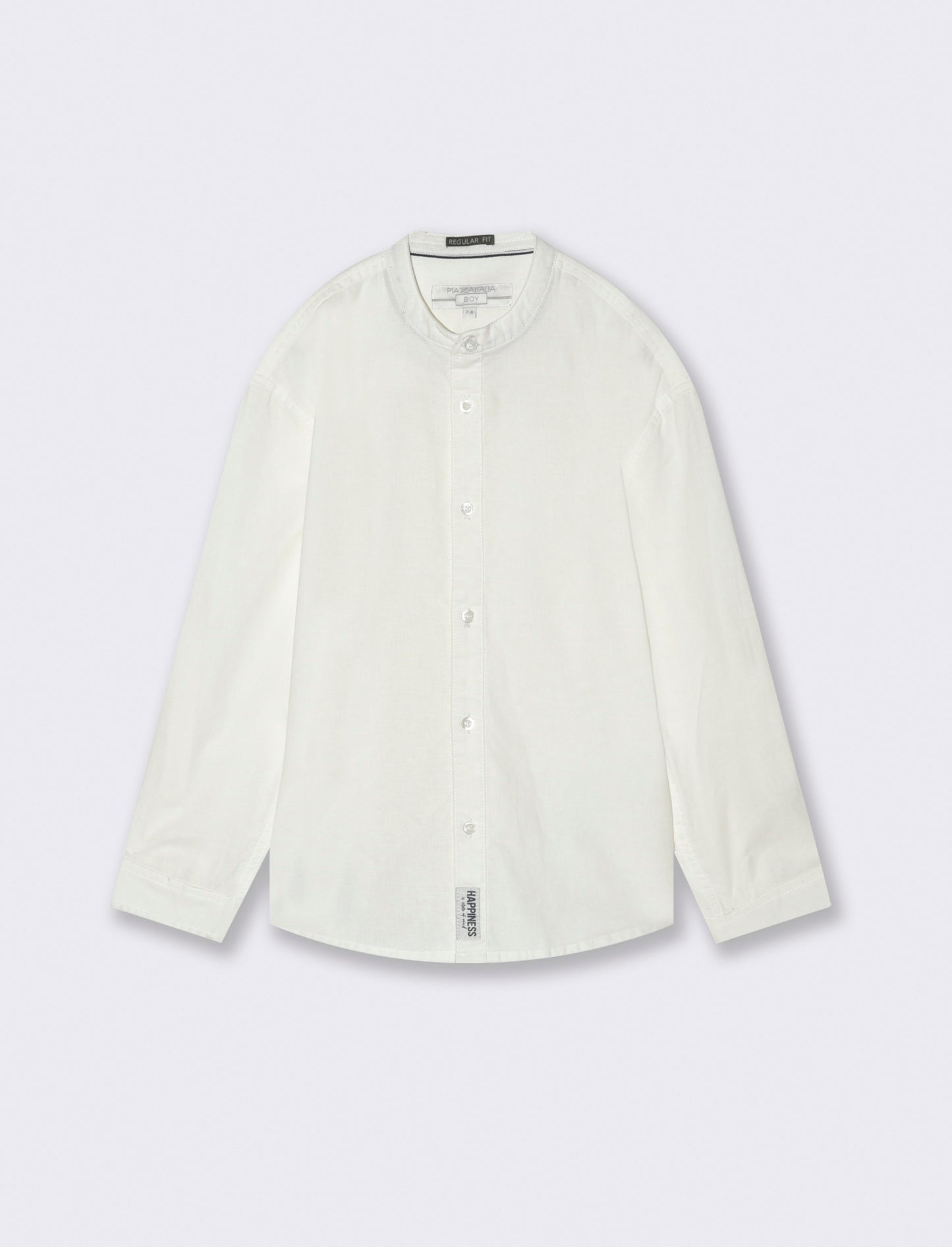 Camicia collo coreano da bambino - Bianco latte