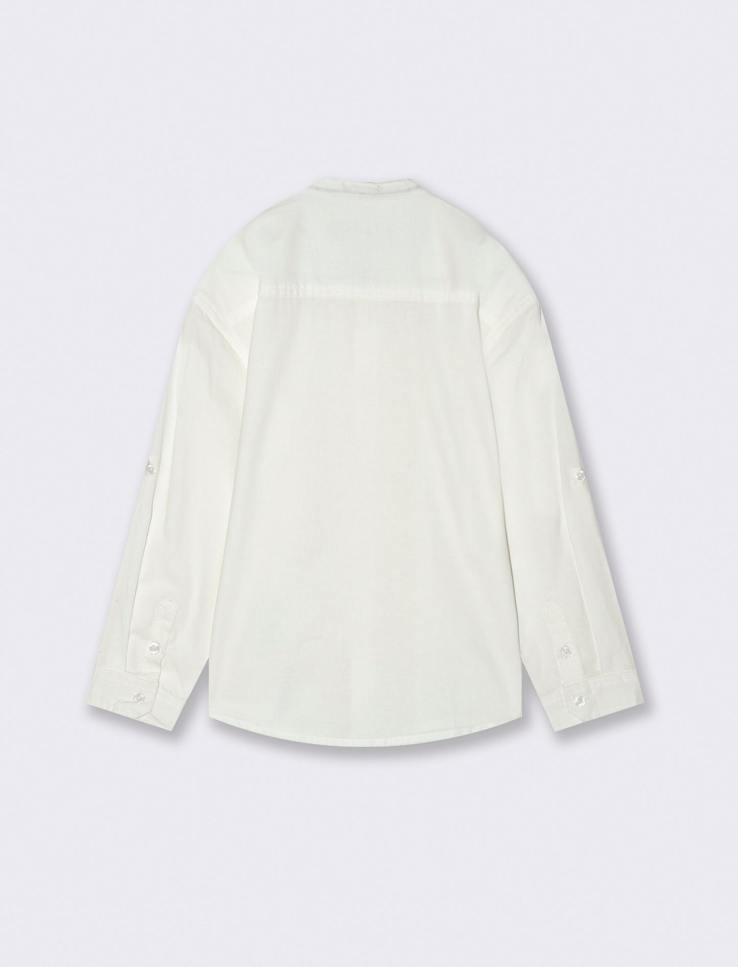 Camicia collo coreano da bambino - Bianco latte