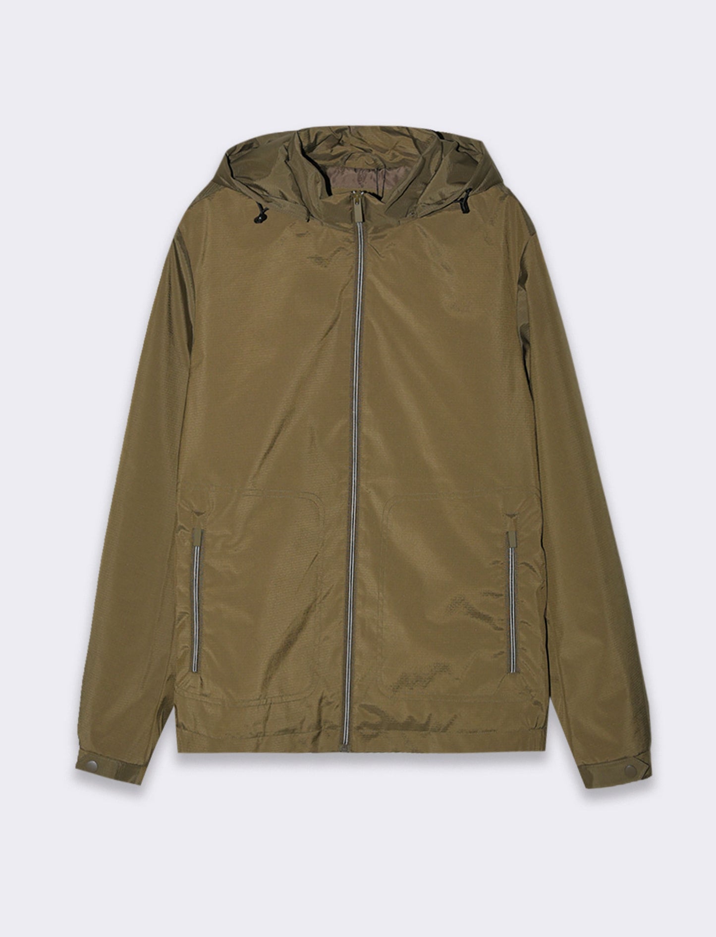 Man's windproof jacket with hood - Green
