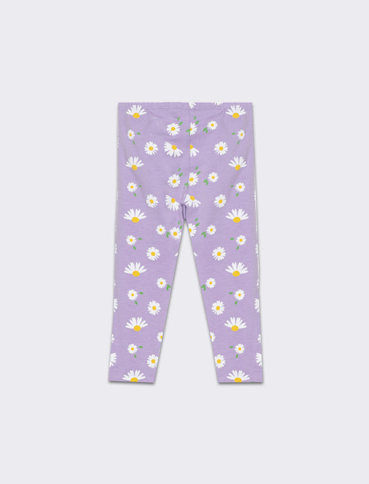 Leggings all over da neonata - Lilla