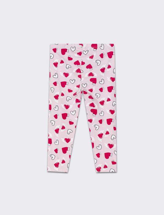Leggings all over da neonata - Rosa