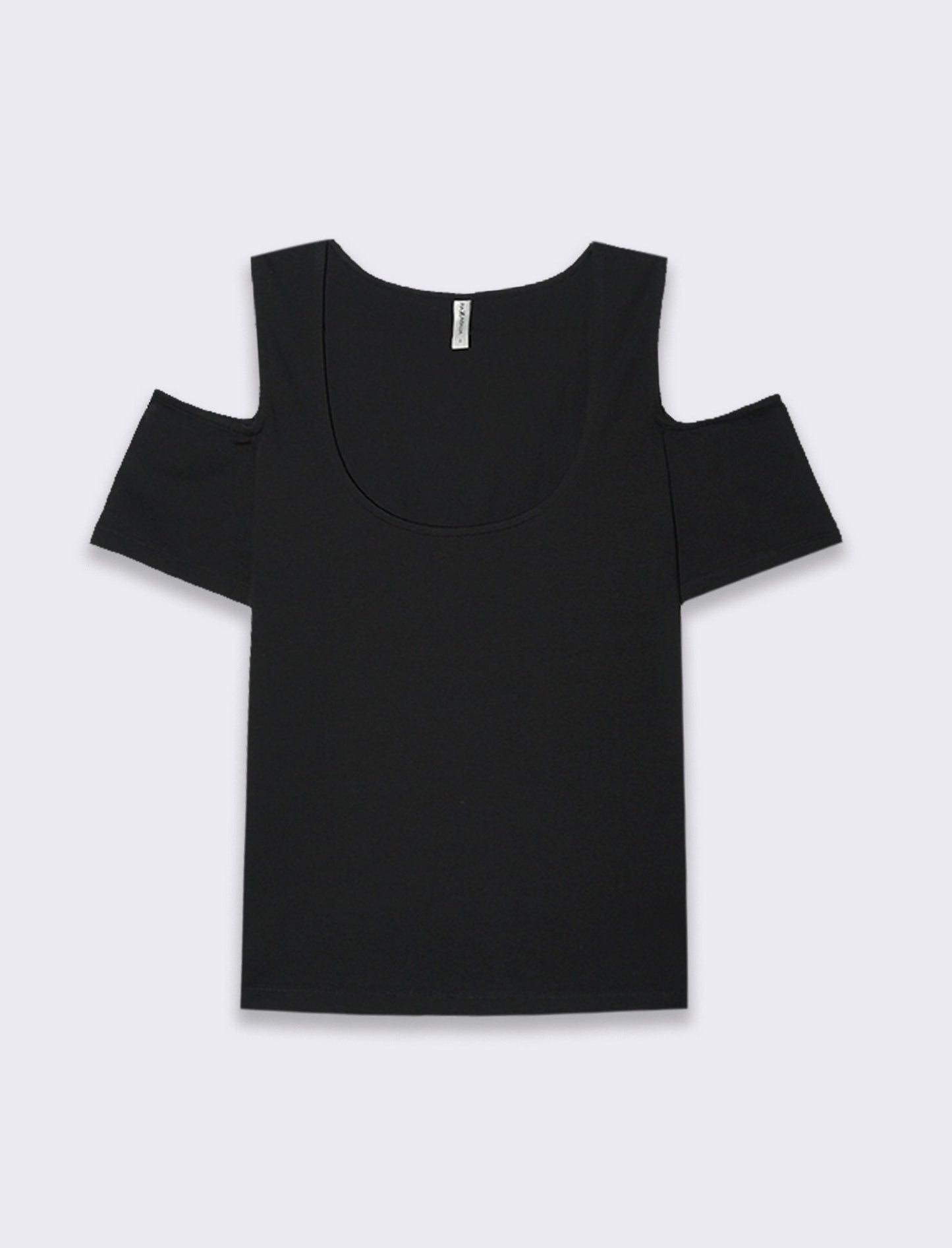 Woman's cut out shoulder t-shirt - Black