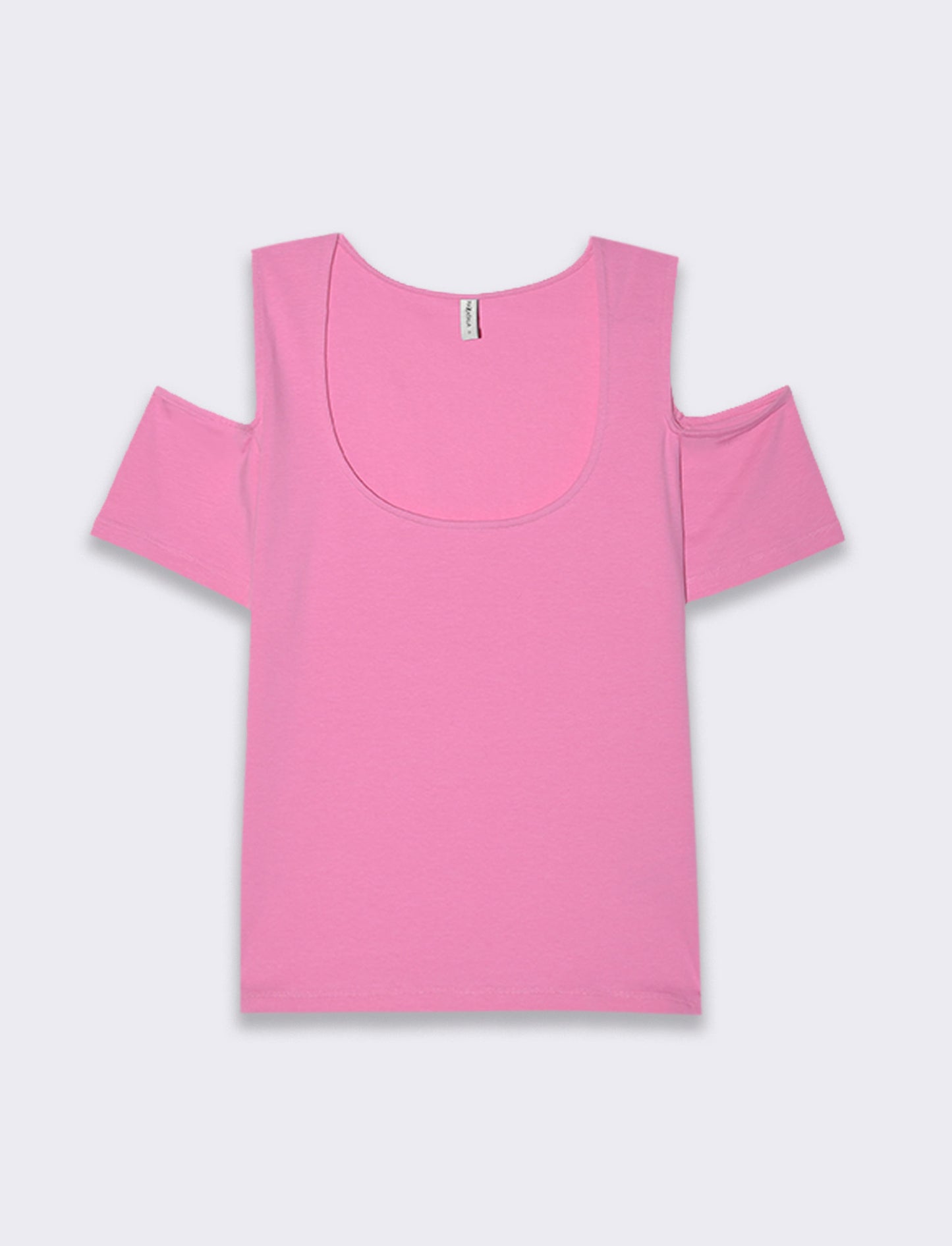 Woman's cut out shoulder t-shirt - Pink