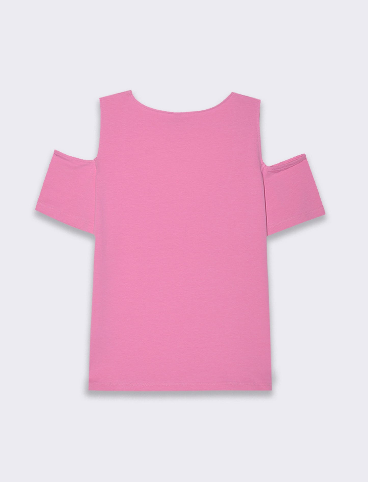 Woman's cut out shoulder t-shirt - Pink