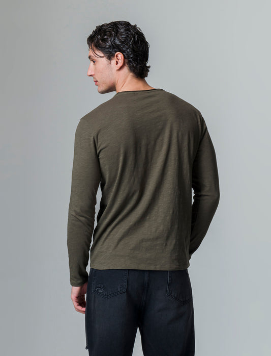 Man's basic slub cotton t-shirt - Green