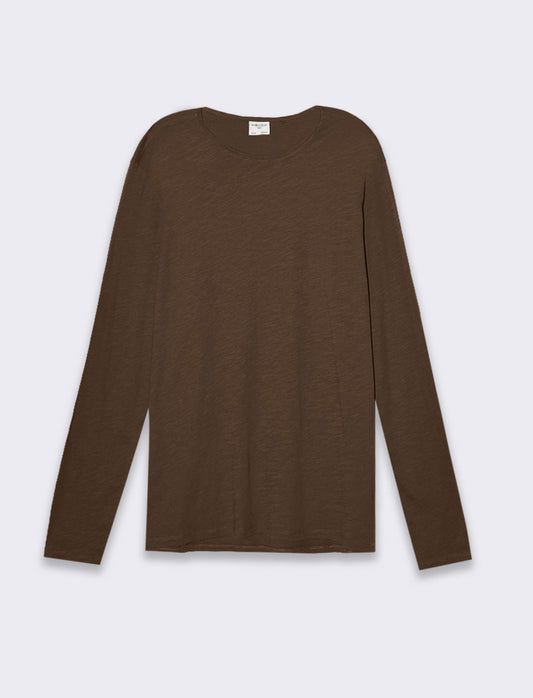Man's basic slub cotton t-shirt - Brown