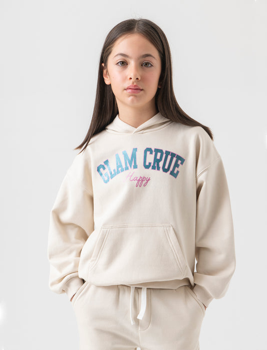 Felpa tascone da bambina - Beige