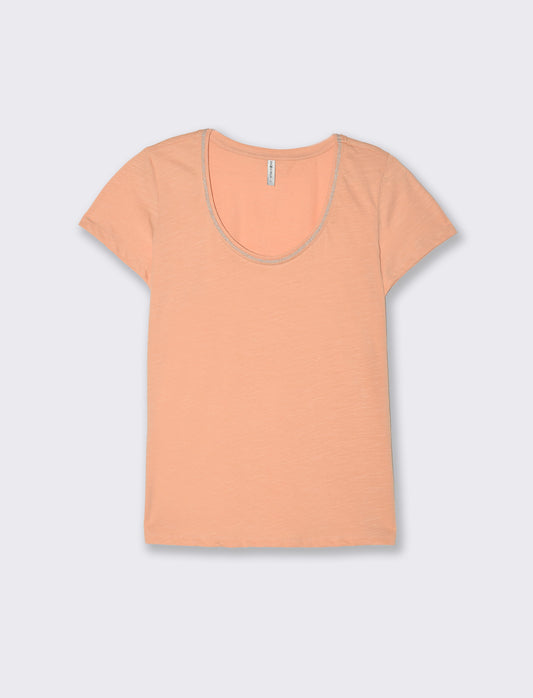 Woman's metallic trim t-shirt - 