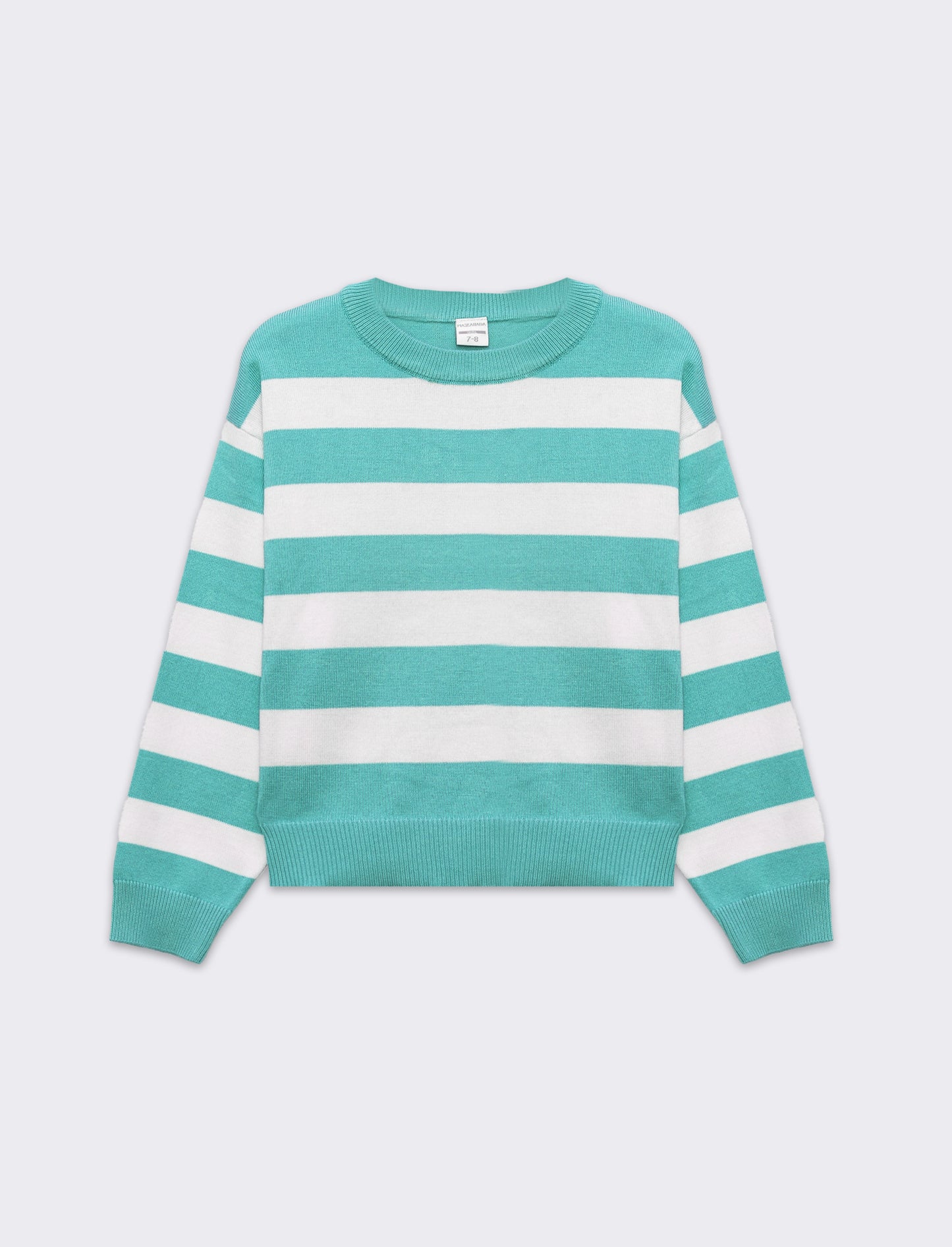 Maglione a righe da bambina - Verde