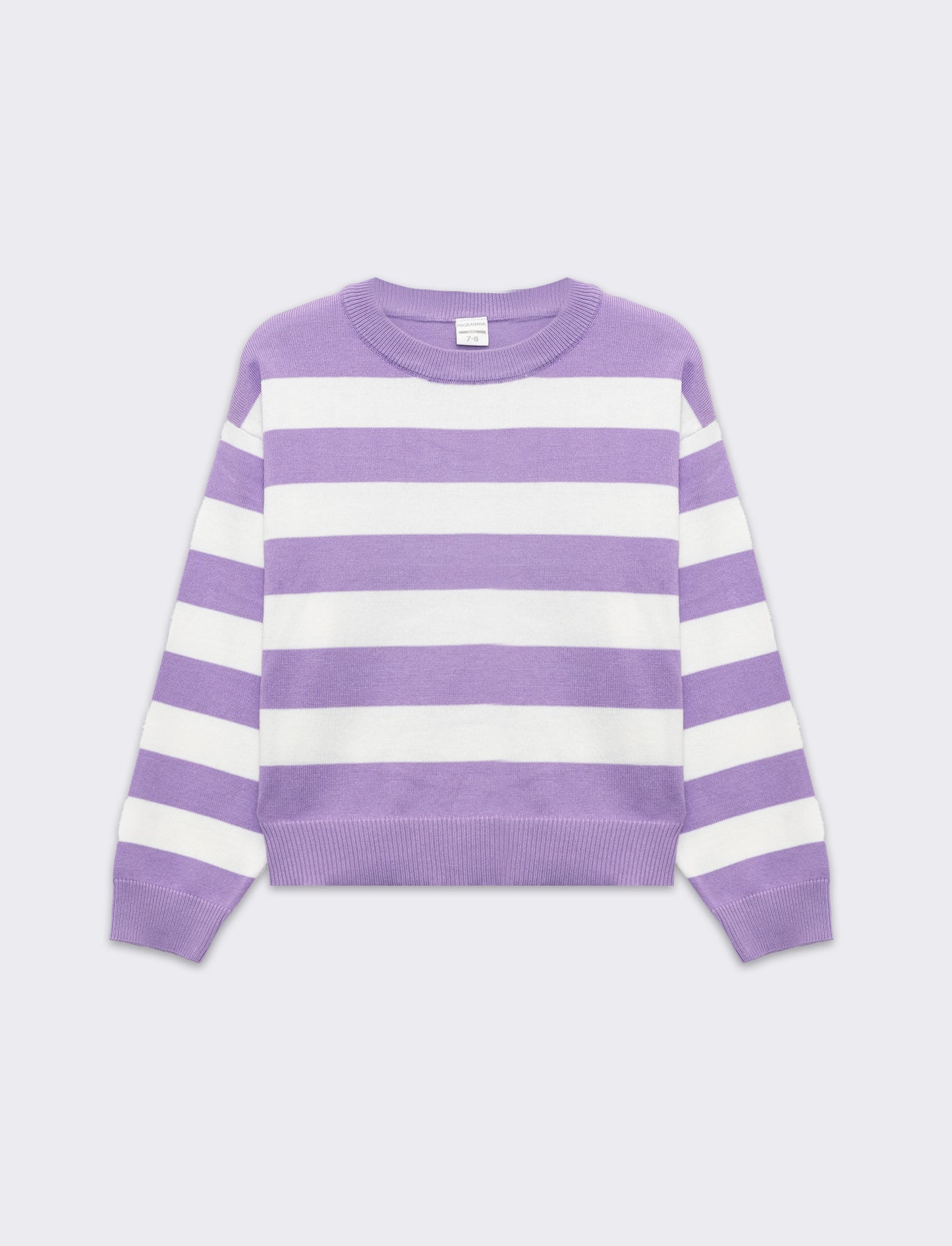 Maglione a righe da bambina - Lilla