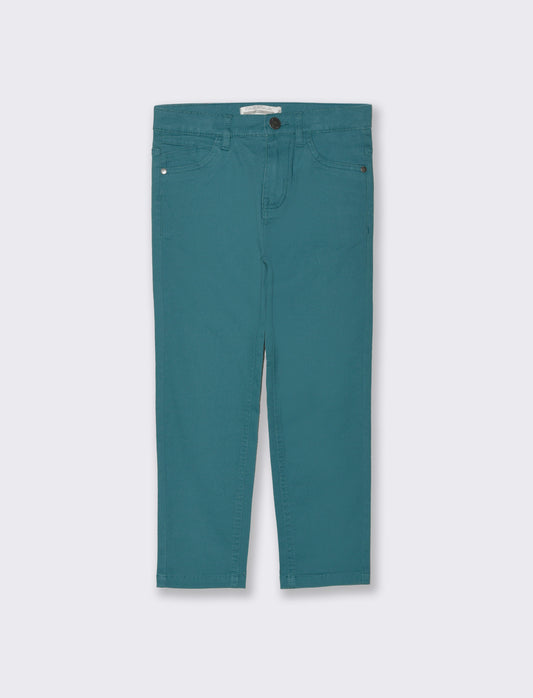 Pantaloni 5 tasche da bambino - Verde Ottanio