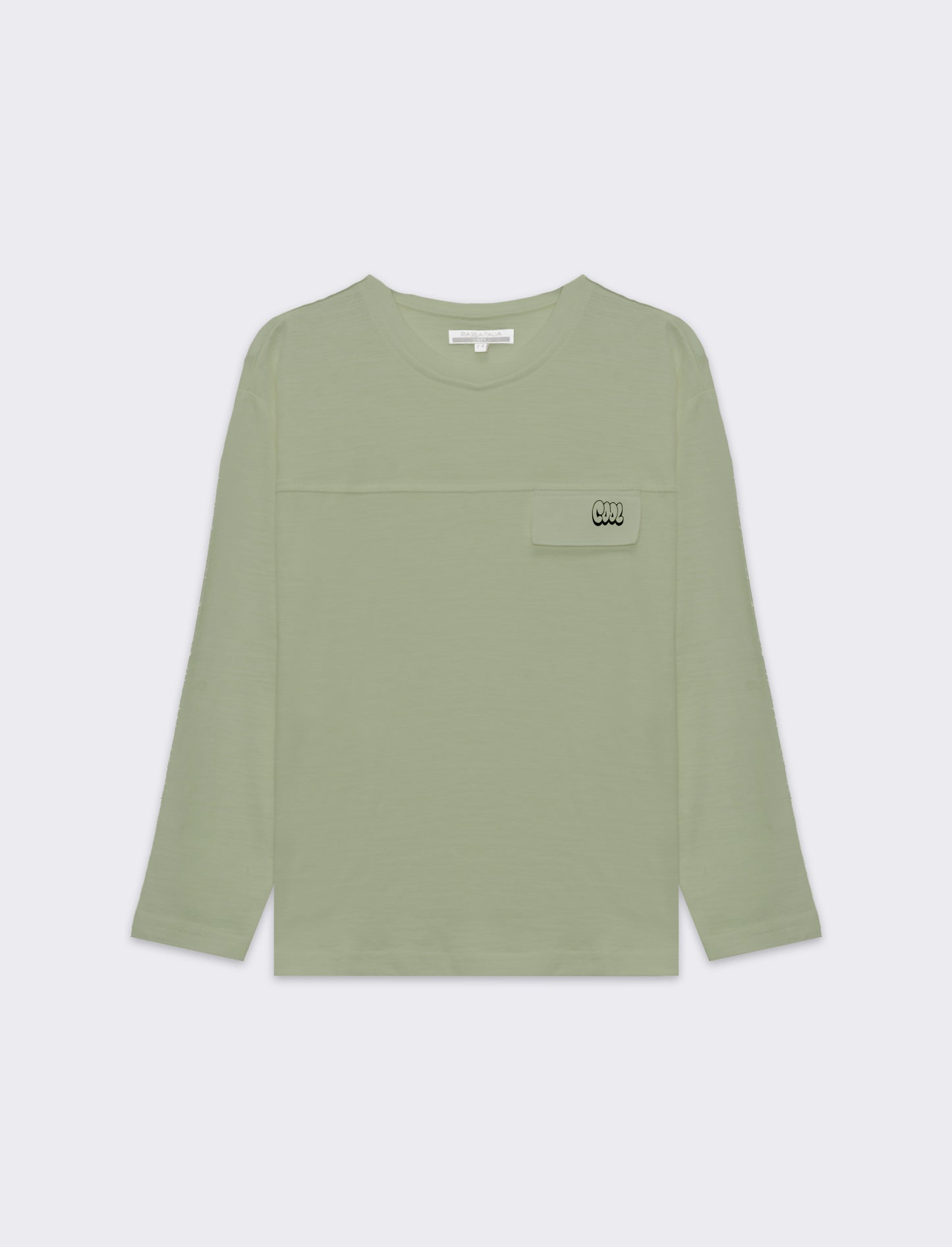 T-shirt in jersey fiammato da bambino - Verde salvia