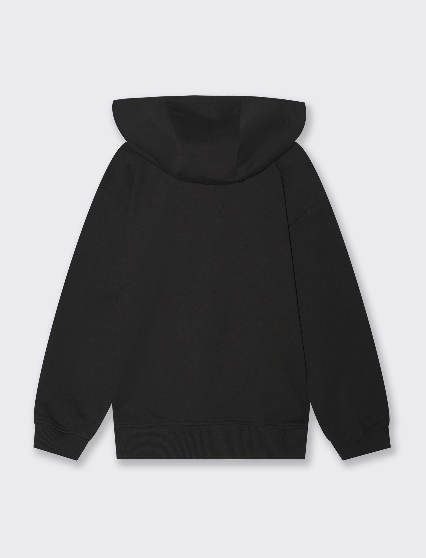 Felpa aperta con cappuccio da bambino - Nero