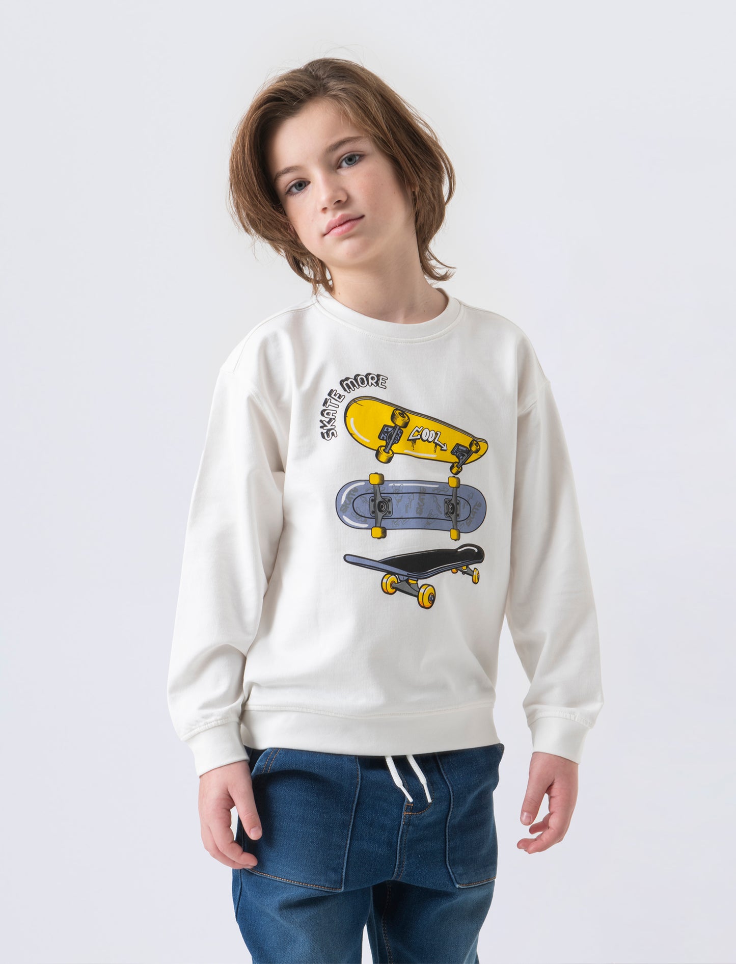 Tuta in felpa da bambino - Bianco latte