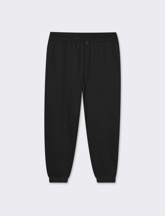 Man's basic piquet jogger pants - Black