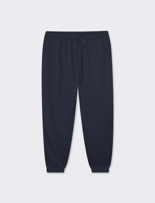 Man's basic piquet jogger pants - Blue
