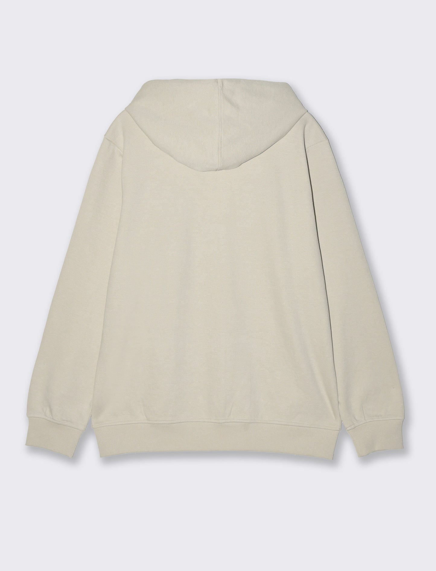 Man's pique hoodie with zipper - Grey