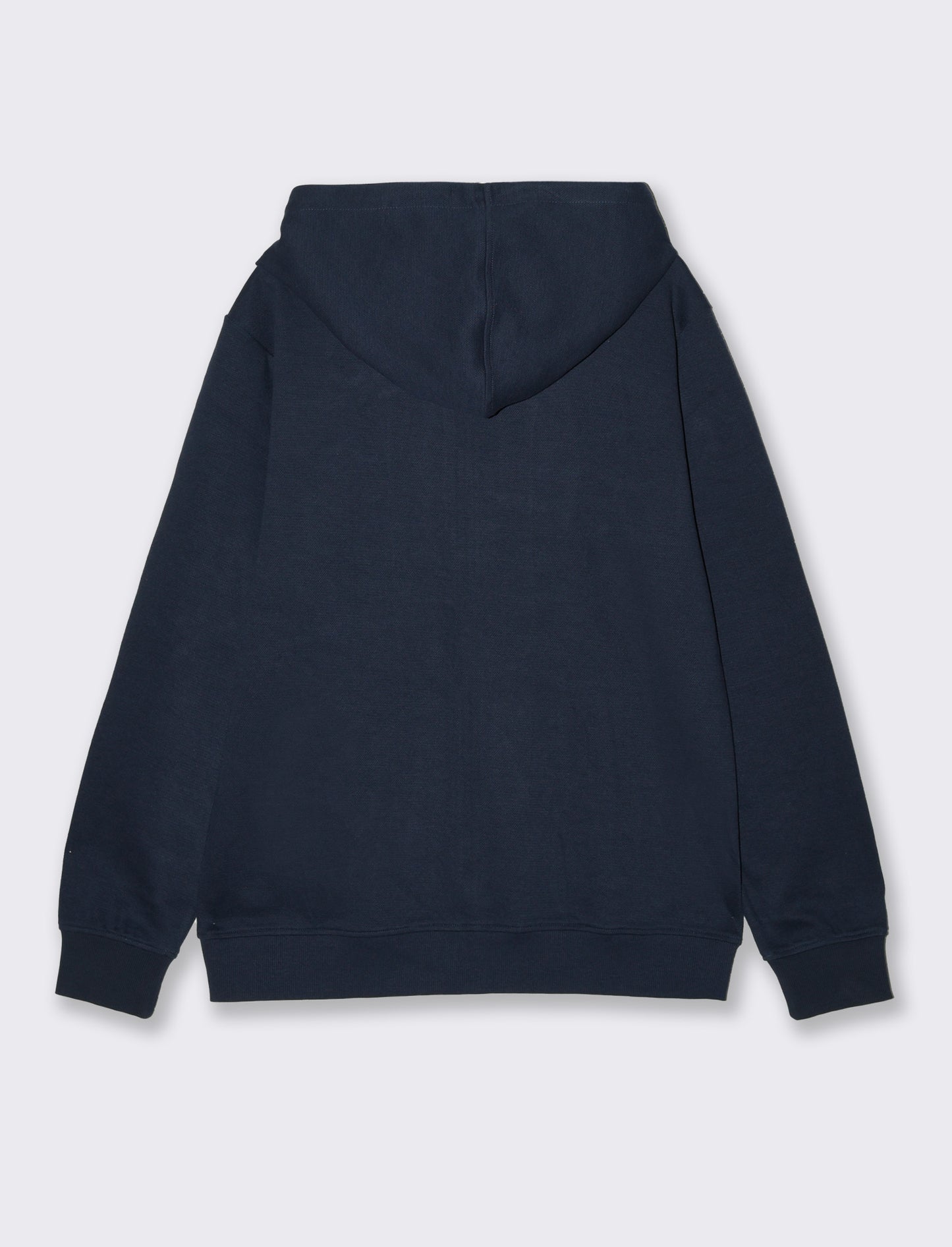 Felpa in piquet con cerniera e cappuccio da uomo - Blu