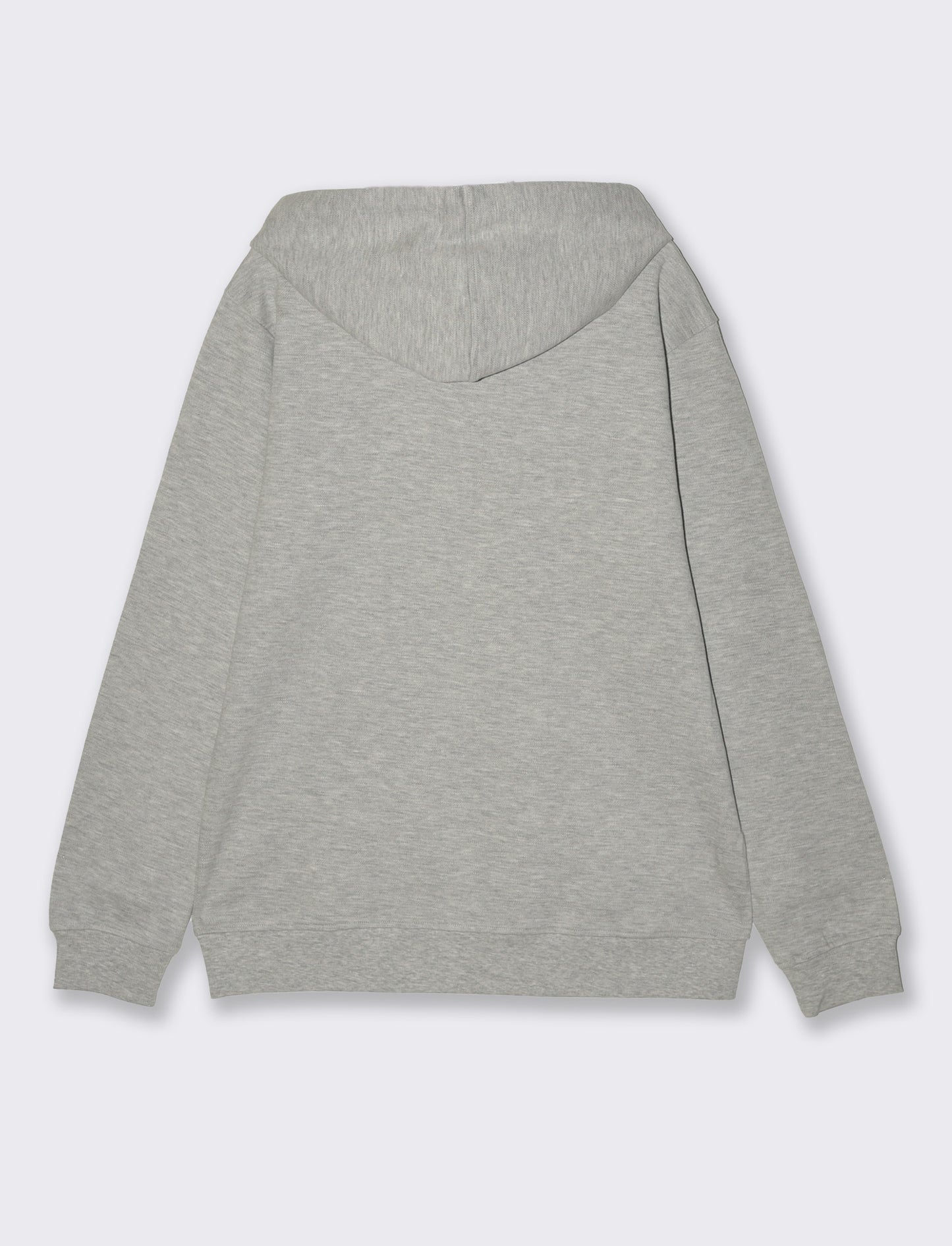 Felpa in piquet con cerniera e cappuccio da uomo - Grigio mel.