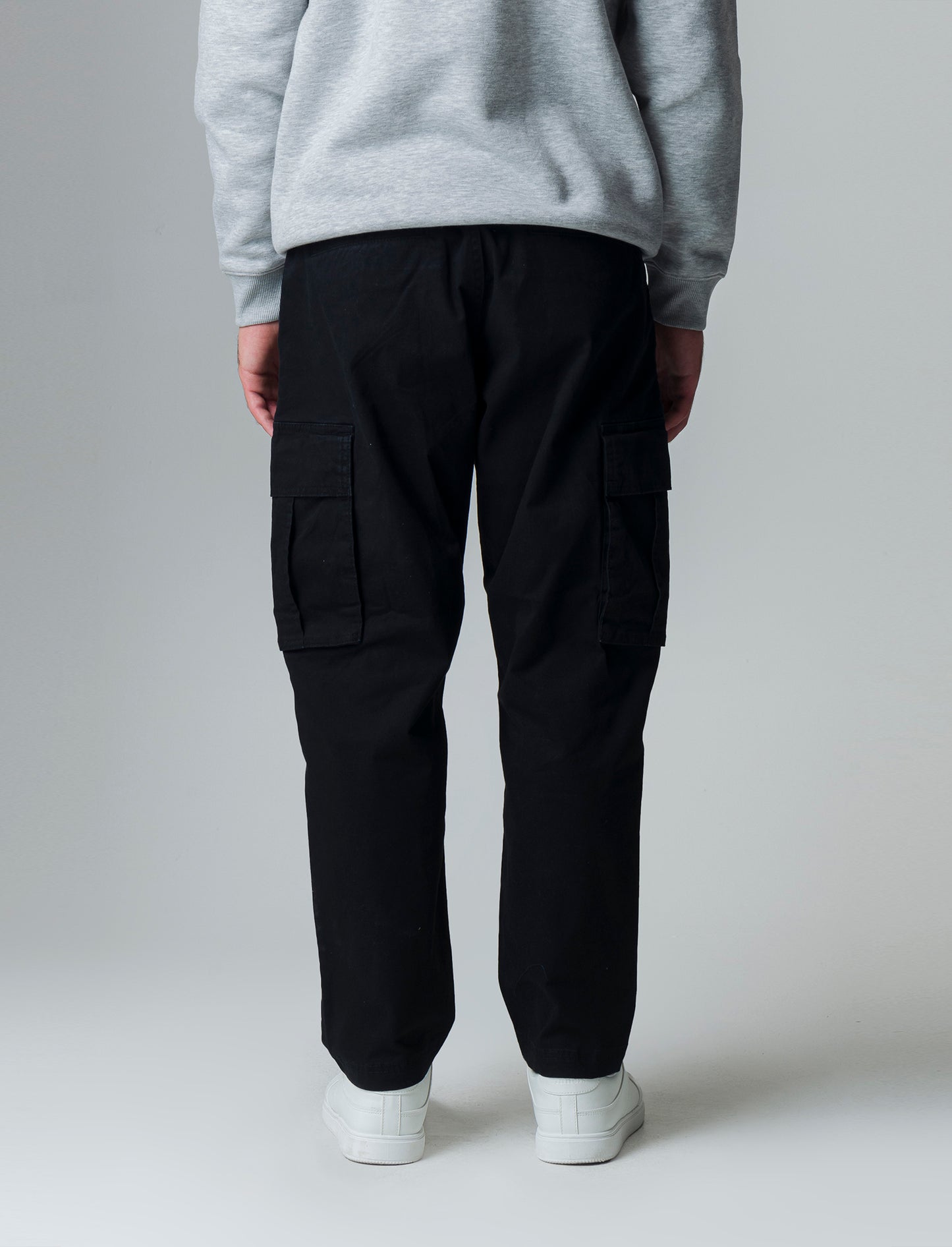 Pantaloni relaxed cargo fit da uomo - Nero