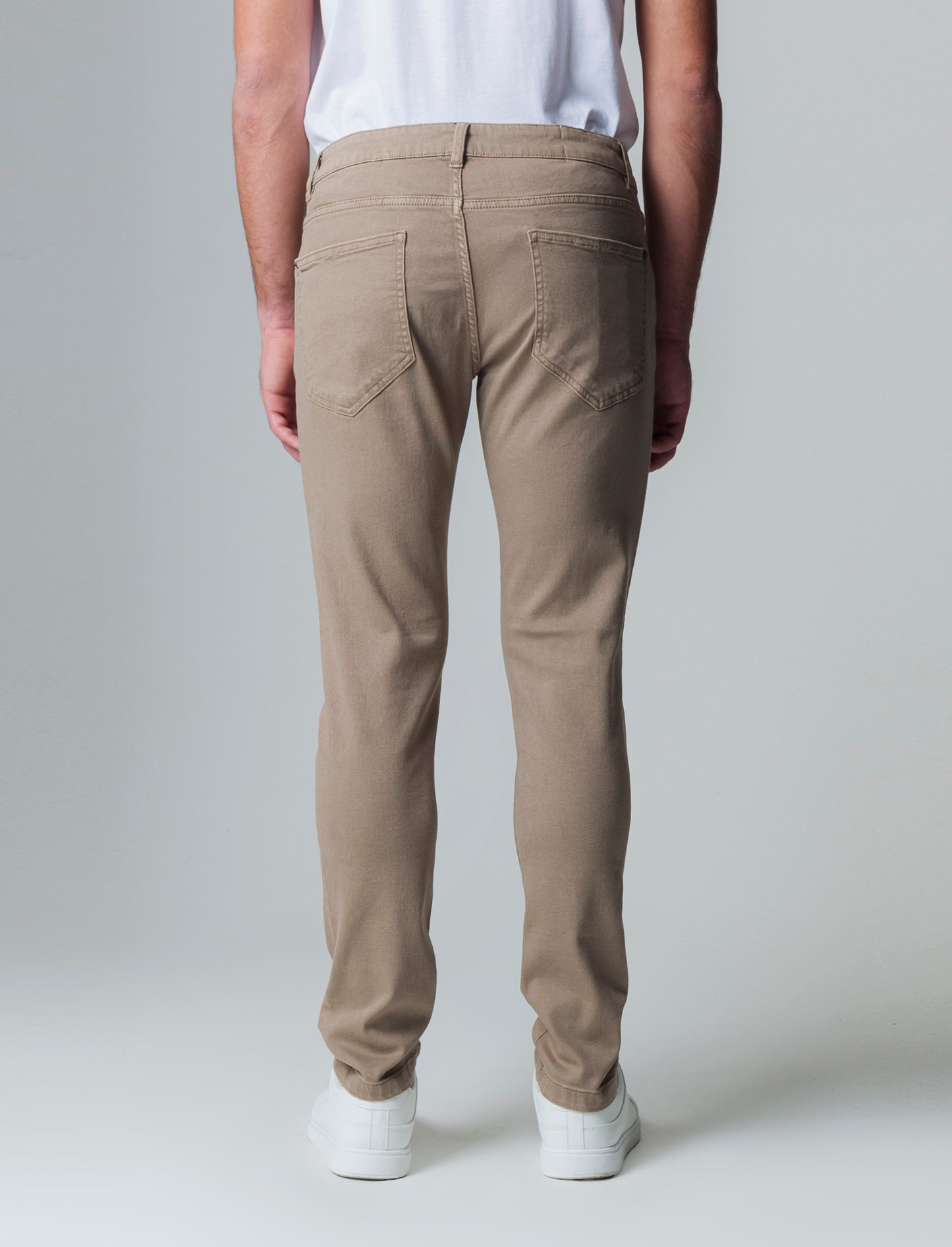 Pantaloni 5 tasche slim fit da uomo - Grigio tortora