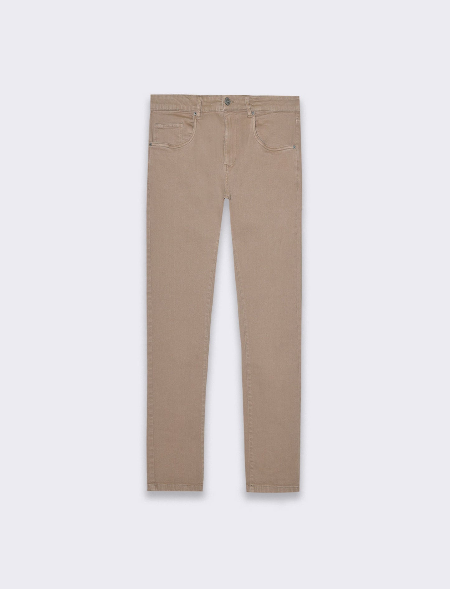 Pantaloni 5 tasche slim fit da uomo - Grigio tortora