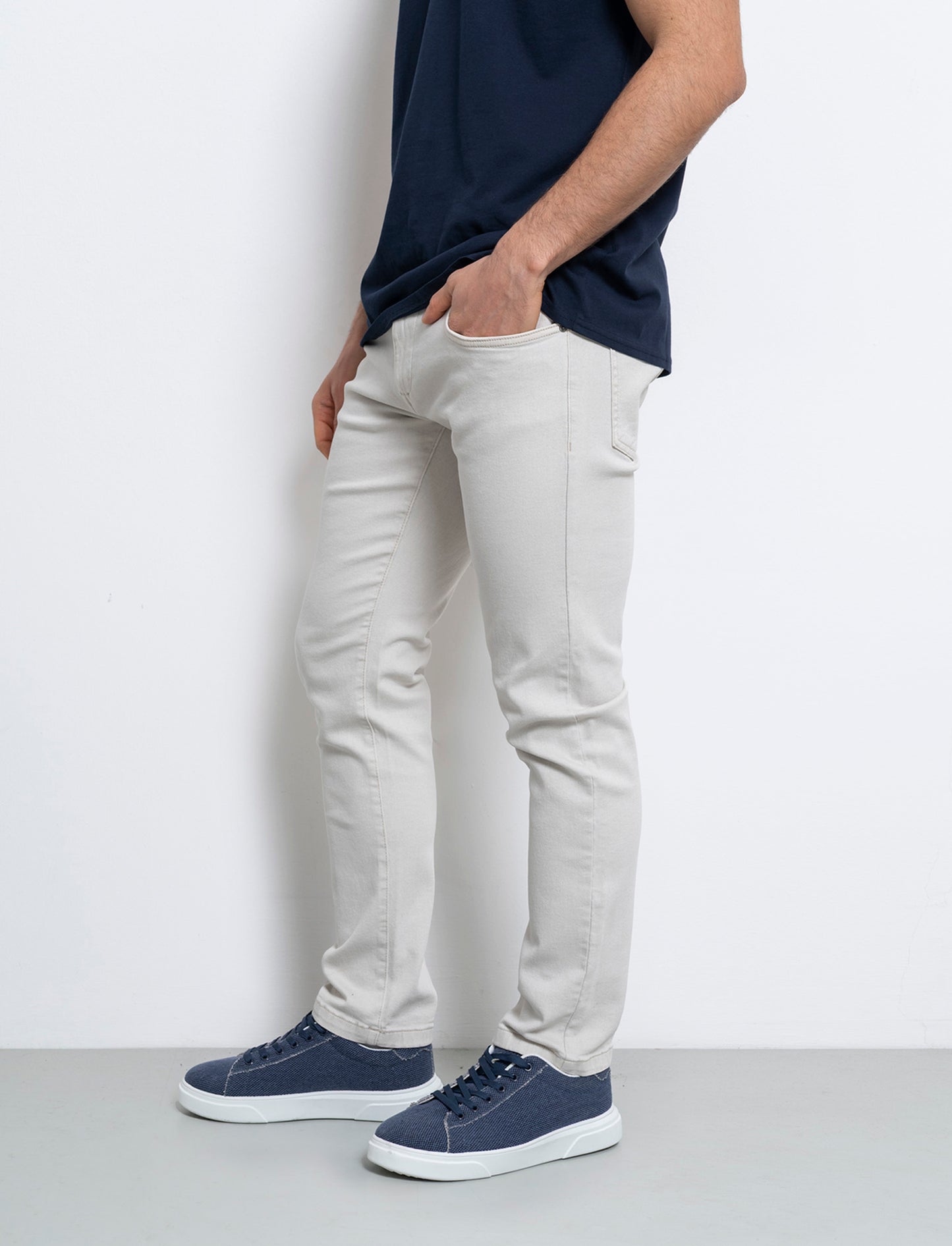 Man's slim fit 5 pocket pants - Grey