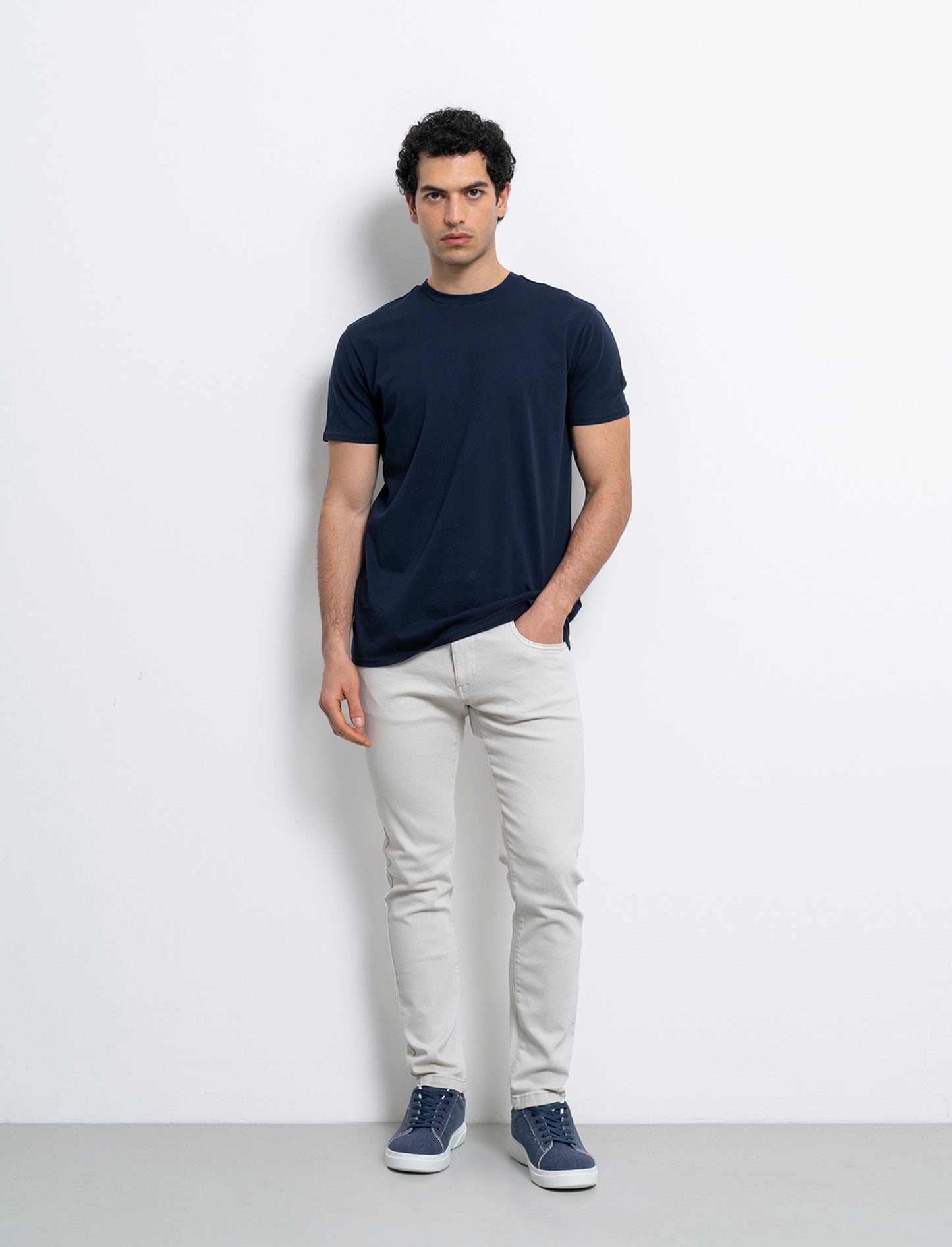 Man's slim fit 5 pocket pants - Grey