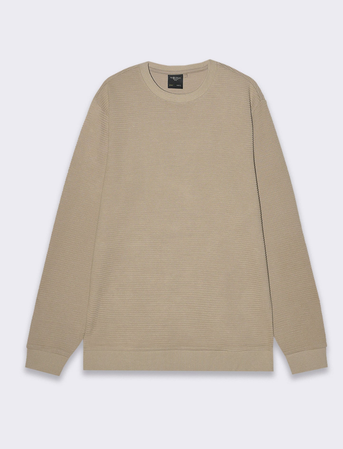 Man's ottoman structure crewneck sweatshirt - Green