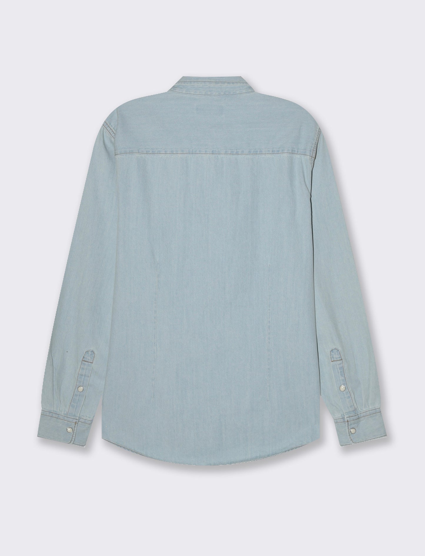 Man's denim shirt with pockets - Blue