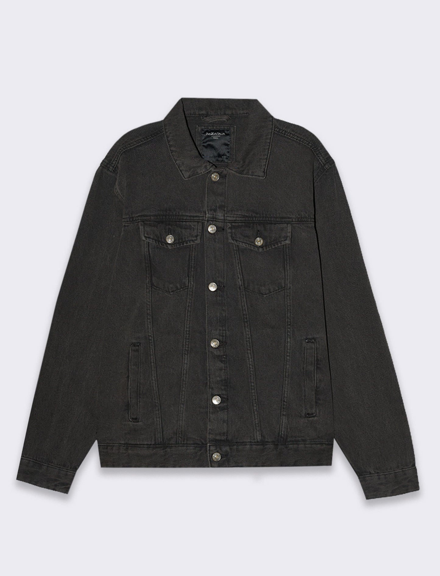 Man's denim jacket for stylish casual wear - Black