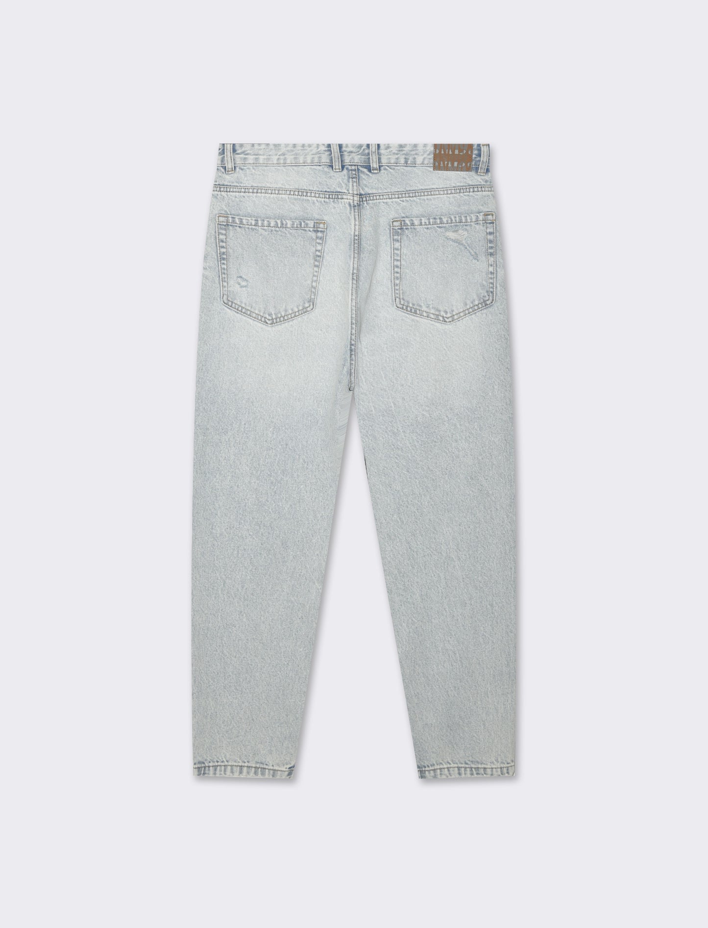 Man's light denim loose fit ripped jeans - Blue