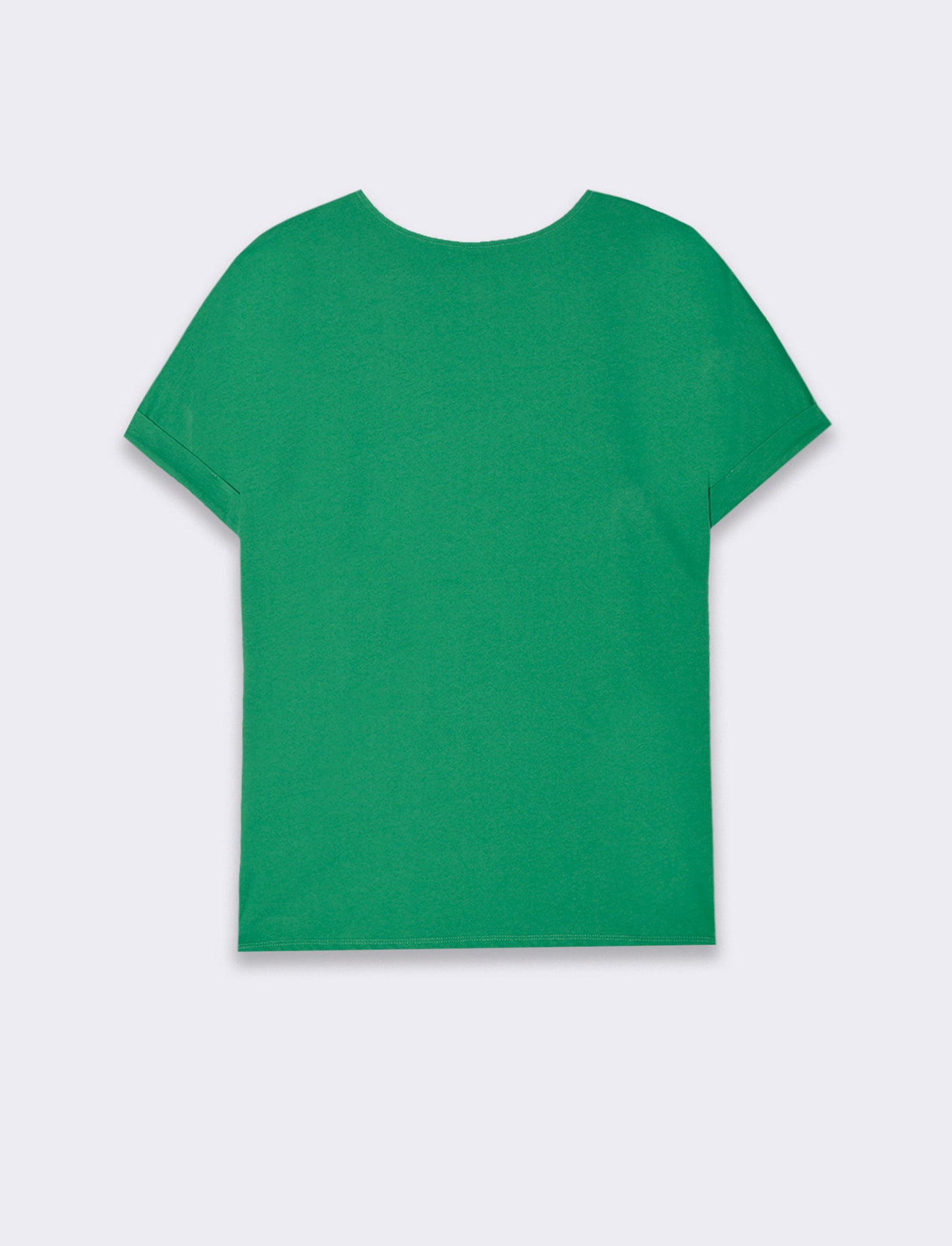 T-shirt con inserti di pizzo da donna - Verde prato