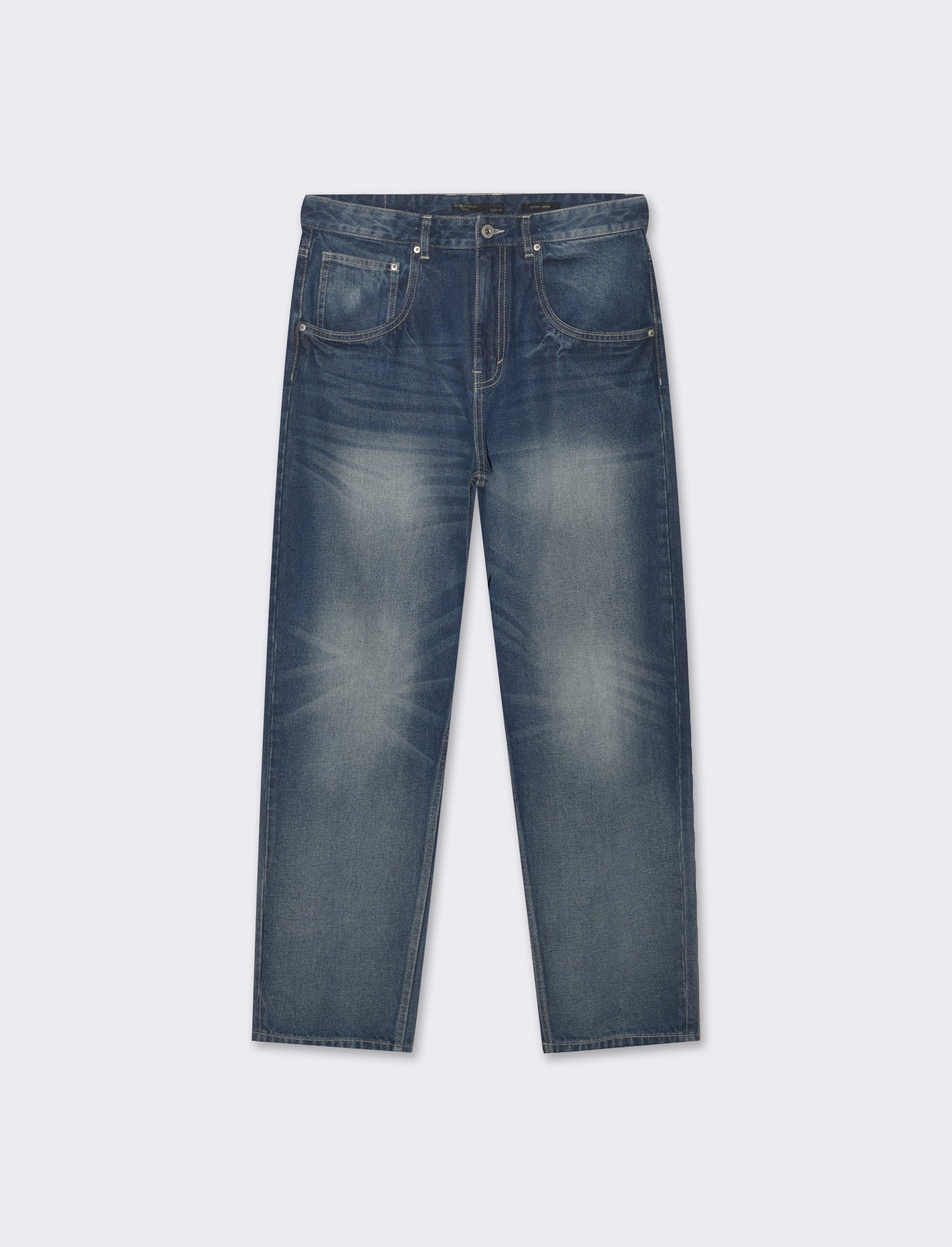 Jeans denim scuro extra loose fit da uomo - DENIM SCURO