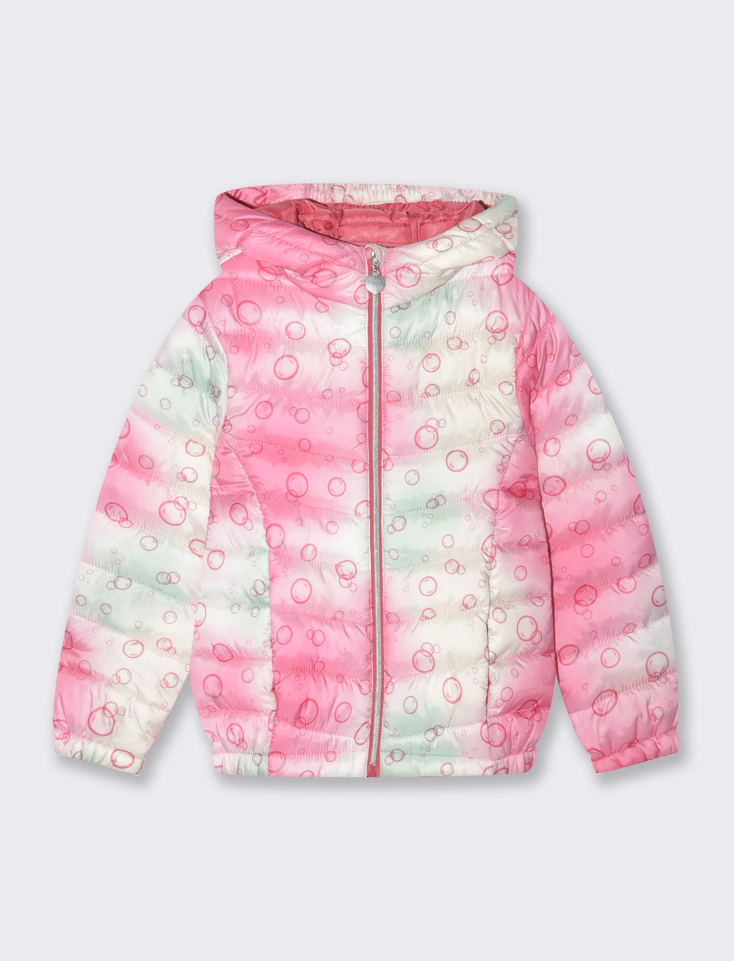 Piumino leggero da bambina - Fuxia