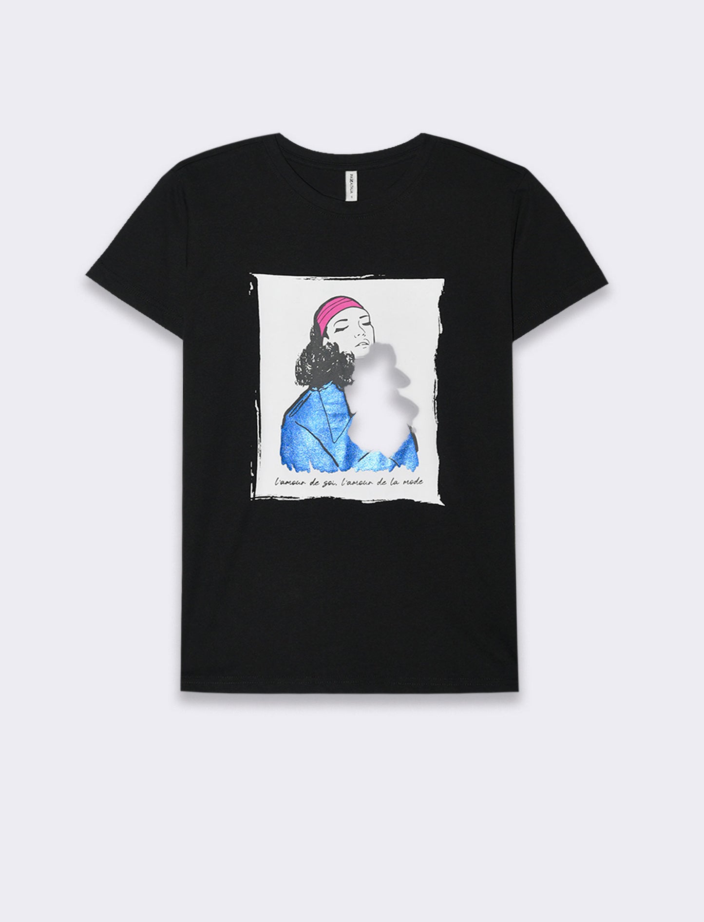 T-shirt con stampa da donna - Nero