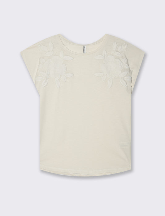 T-shirt con stampa da donna - Avorio