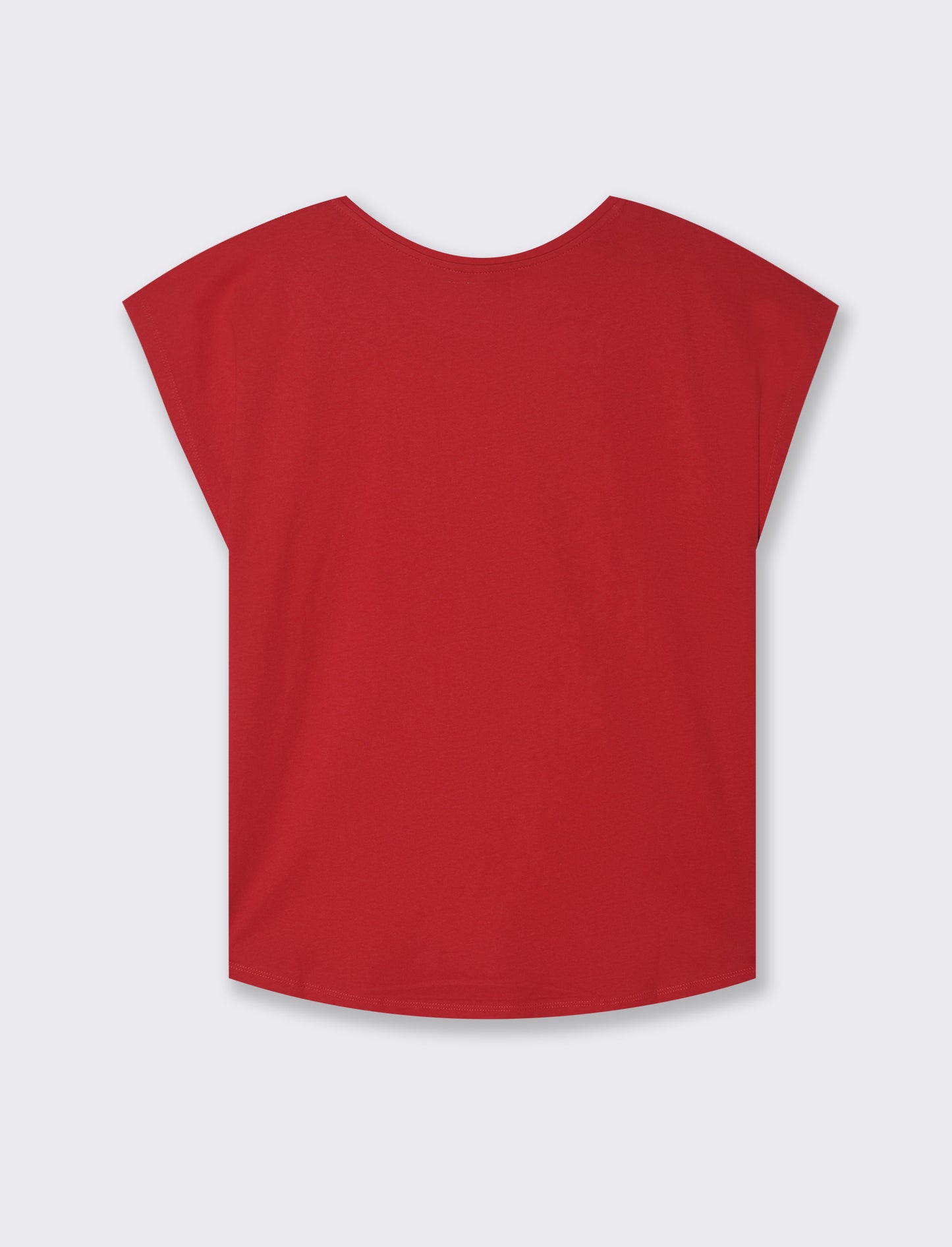 T-shirt con stampa da donna - Rosso scarlatto