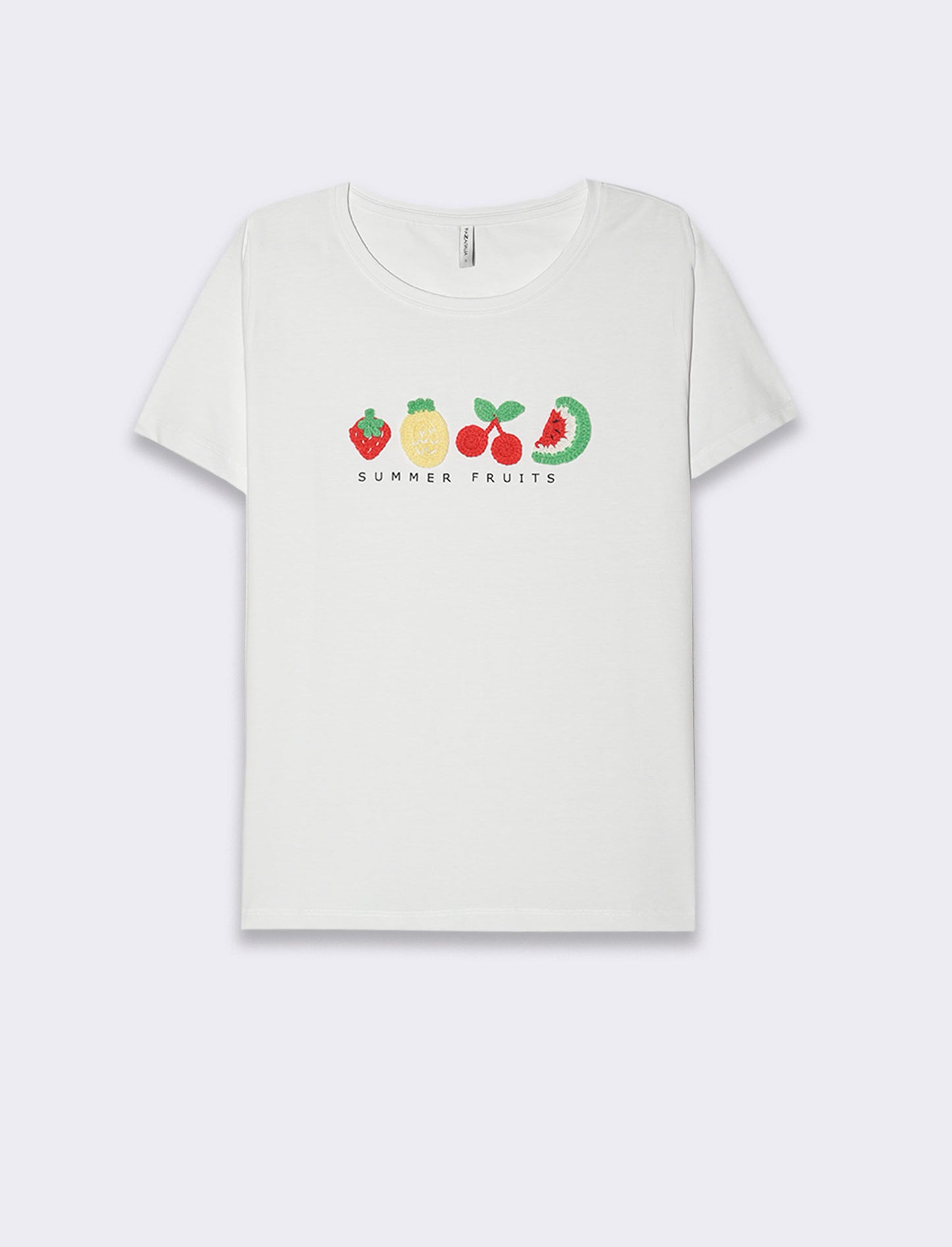 Woman's printed t-shirt with unique applications - 