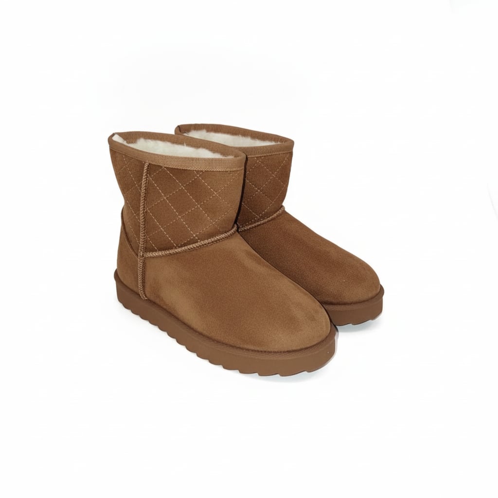 Stivale da neve bambina in microfibra camel - Cammello